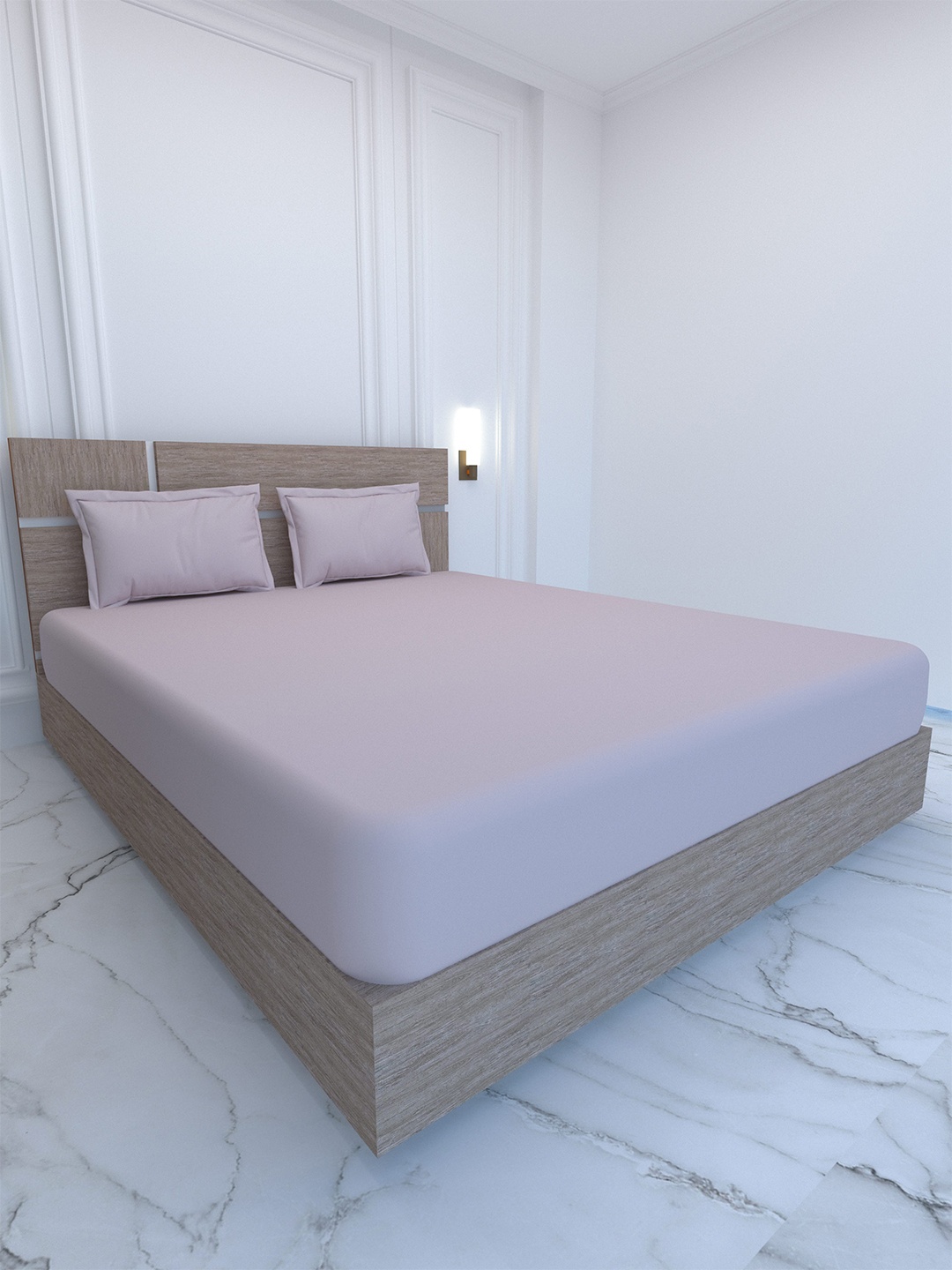 

Pure Decor palace Purple 400 TC King Bedsheet with 2 Pillow Covers