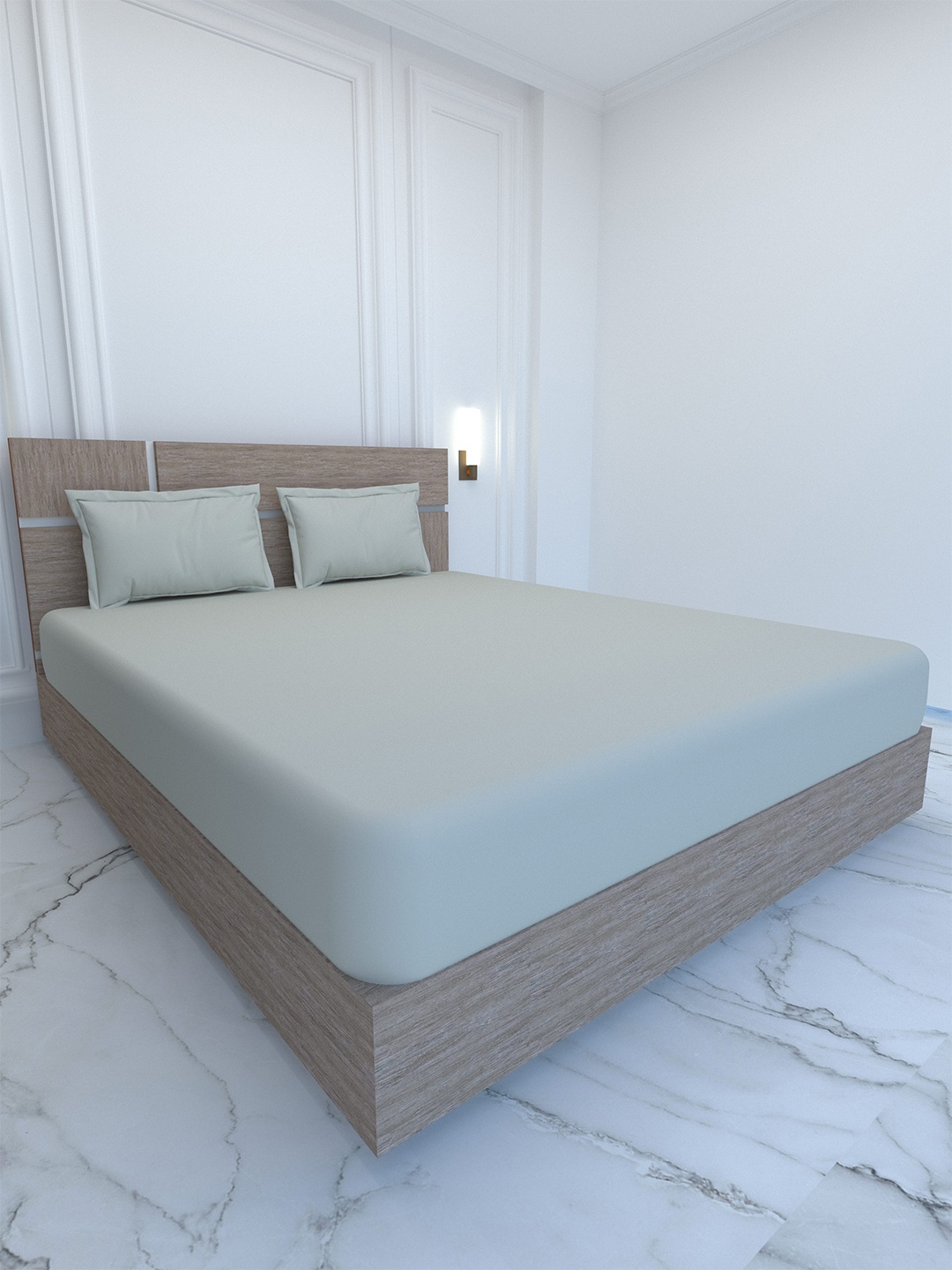 

Pure Decor palace Green 400 TC King Bedsheet with 2 Pillow Covers