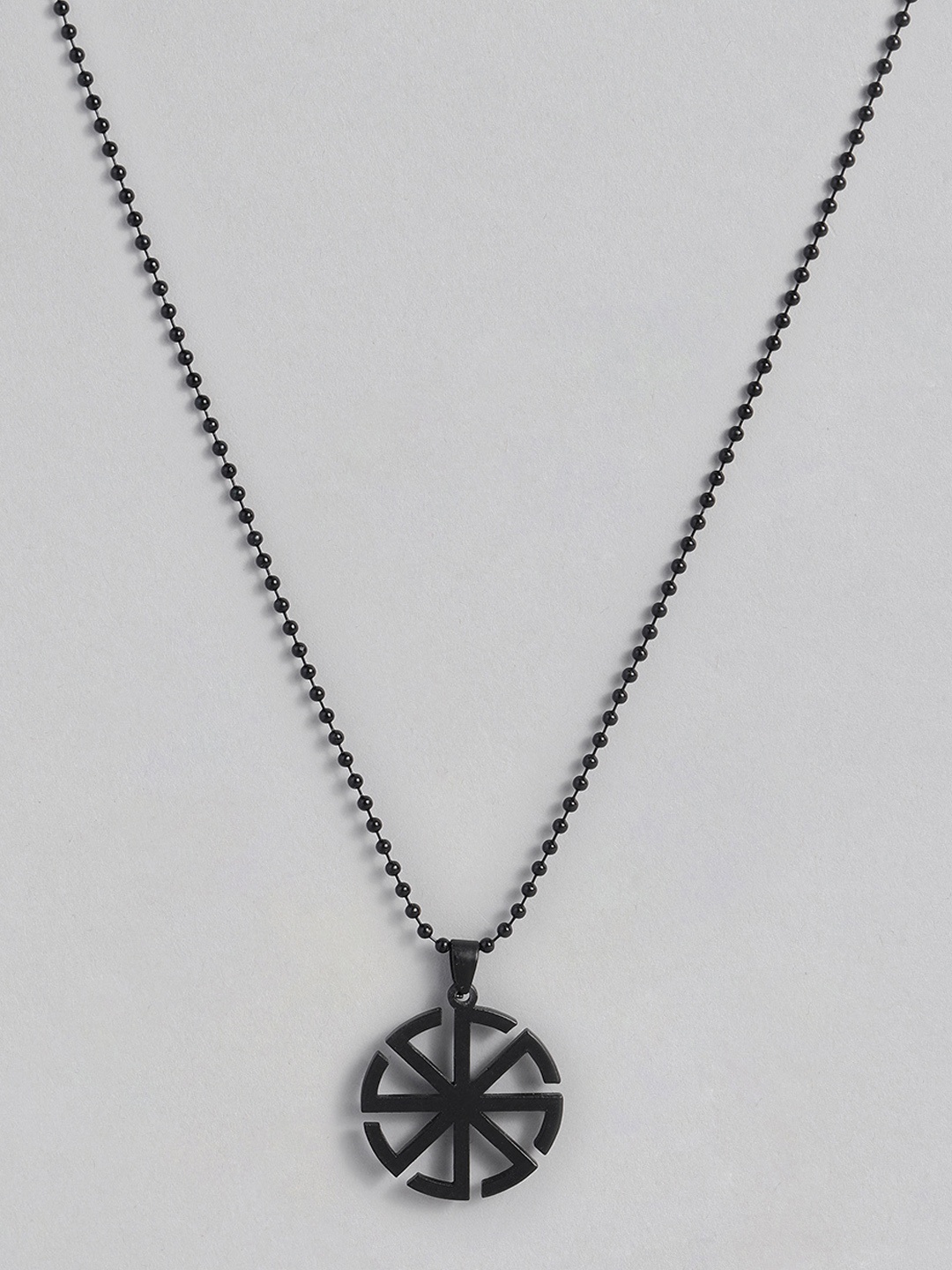 

DressBerry Women Sun Wheel Shaped Pendant Necklace, Black
