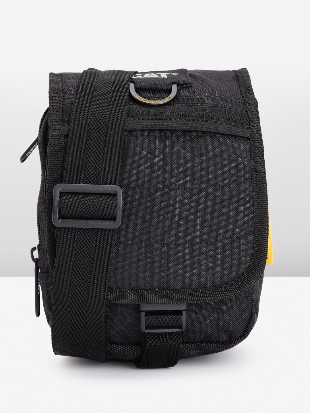 

CAT Unisex Geometric Printed Crossbody Backpack, Black