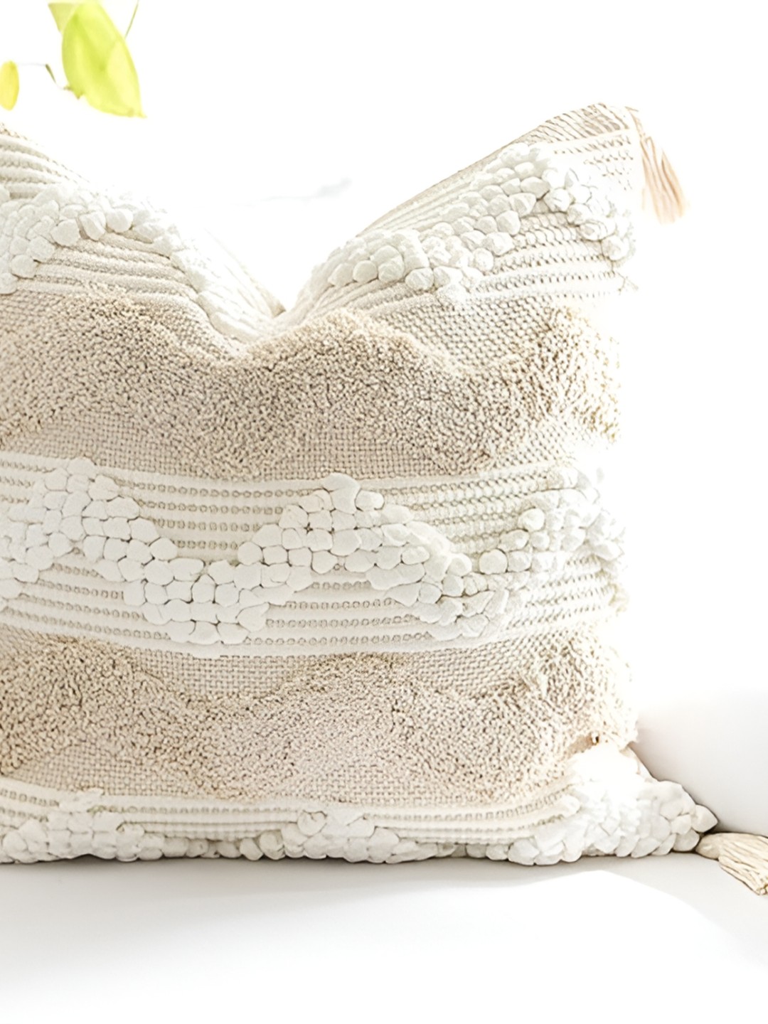 

Textile and Beyond Off White 5 Pieces Abstract Cotton Square Cushion Covers