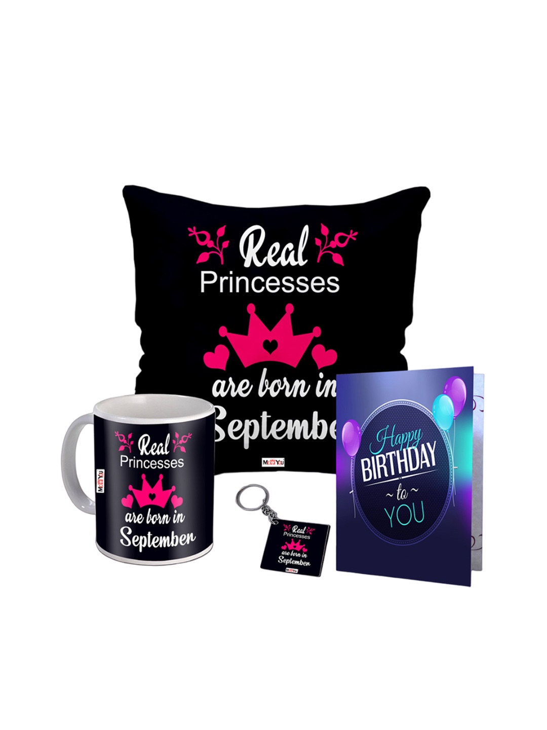 

ME & YOU Black & White 4 Pieces Printed Home Gift Set
