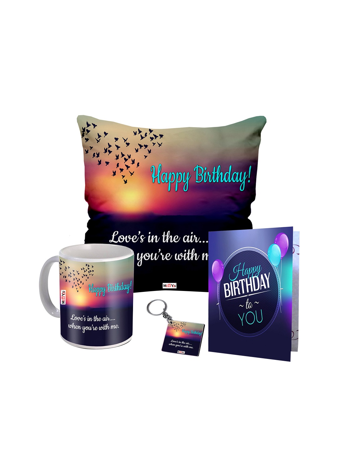 

ME & YOU Orange & Purple 4 Pieces Printed Home Gift Set