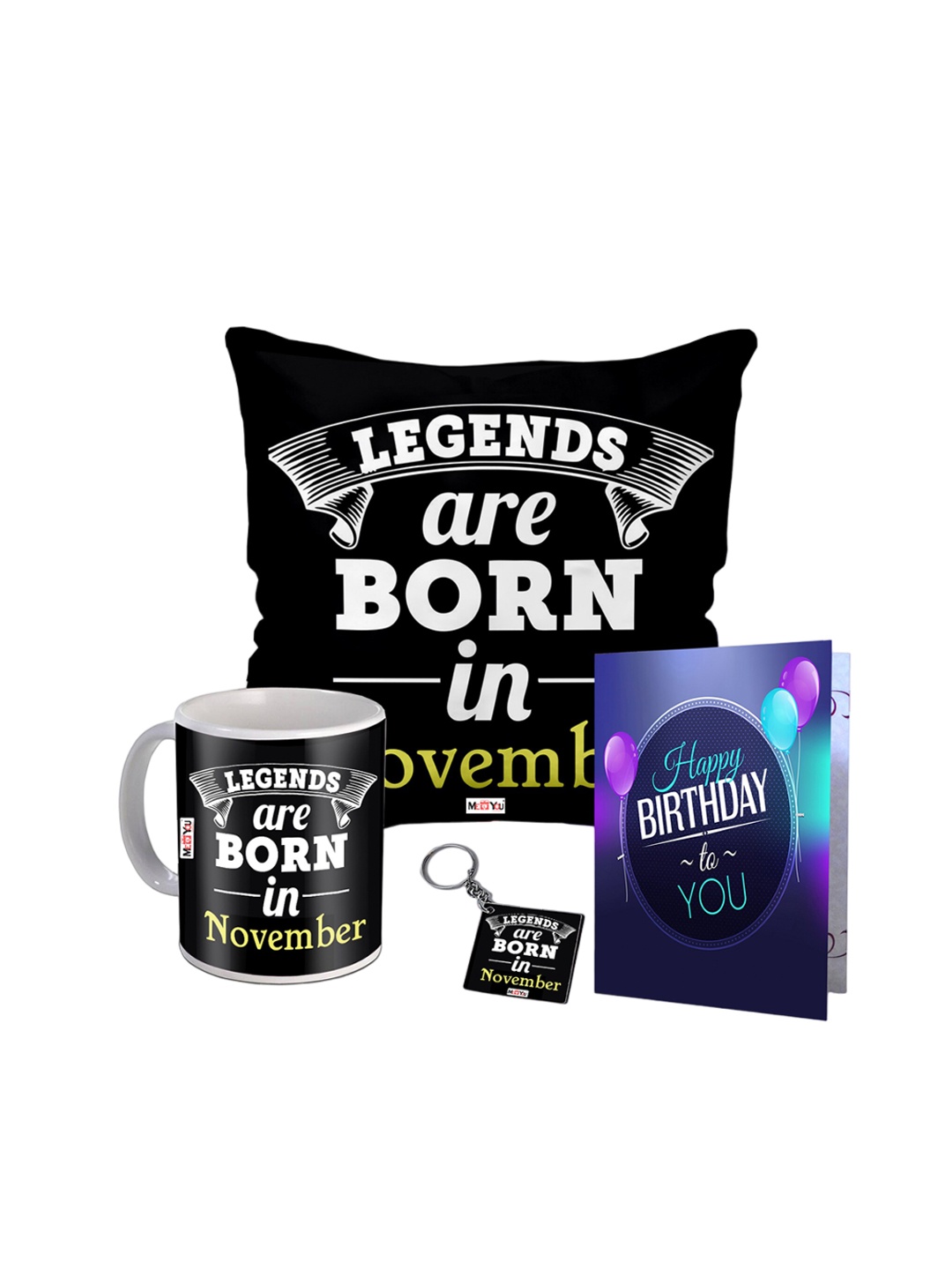

ME & YOU Black & Purple 4 Pieces Printed Home Gift Sets