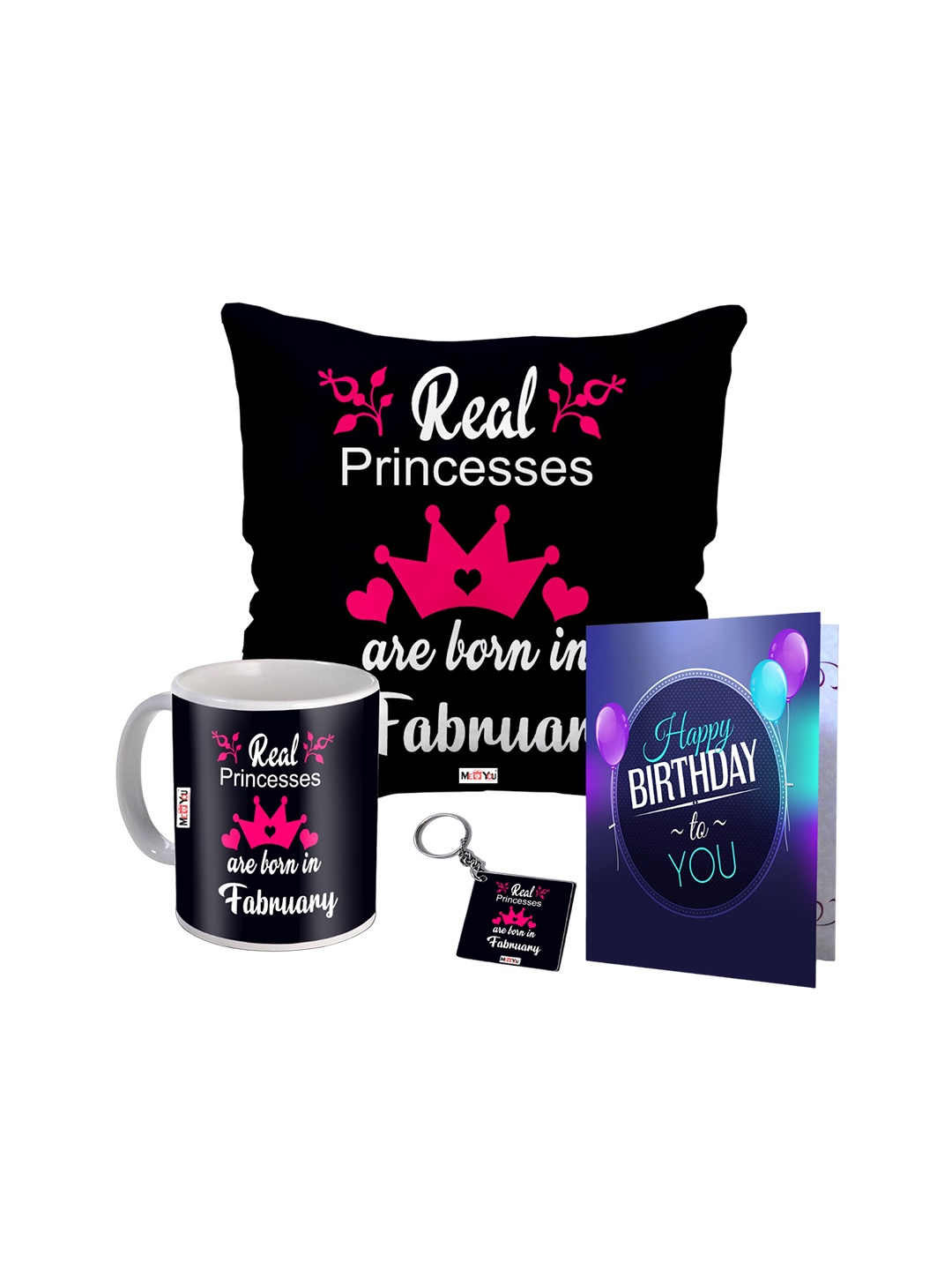 

ME & YOU Black & White 4 Pieces Printed Birthday Gift Set