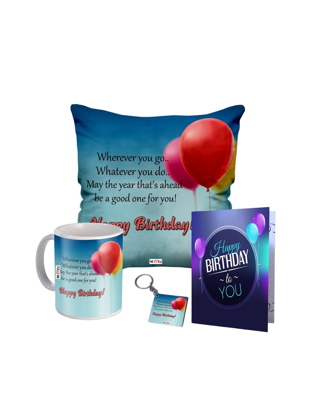 

ME & YOU Blue & Red 4 Pieces Printed Home Gift Sets