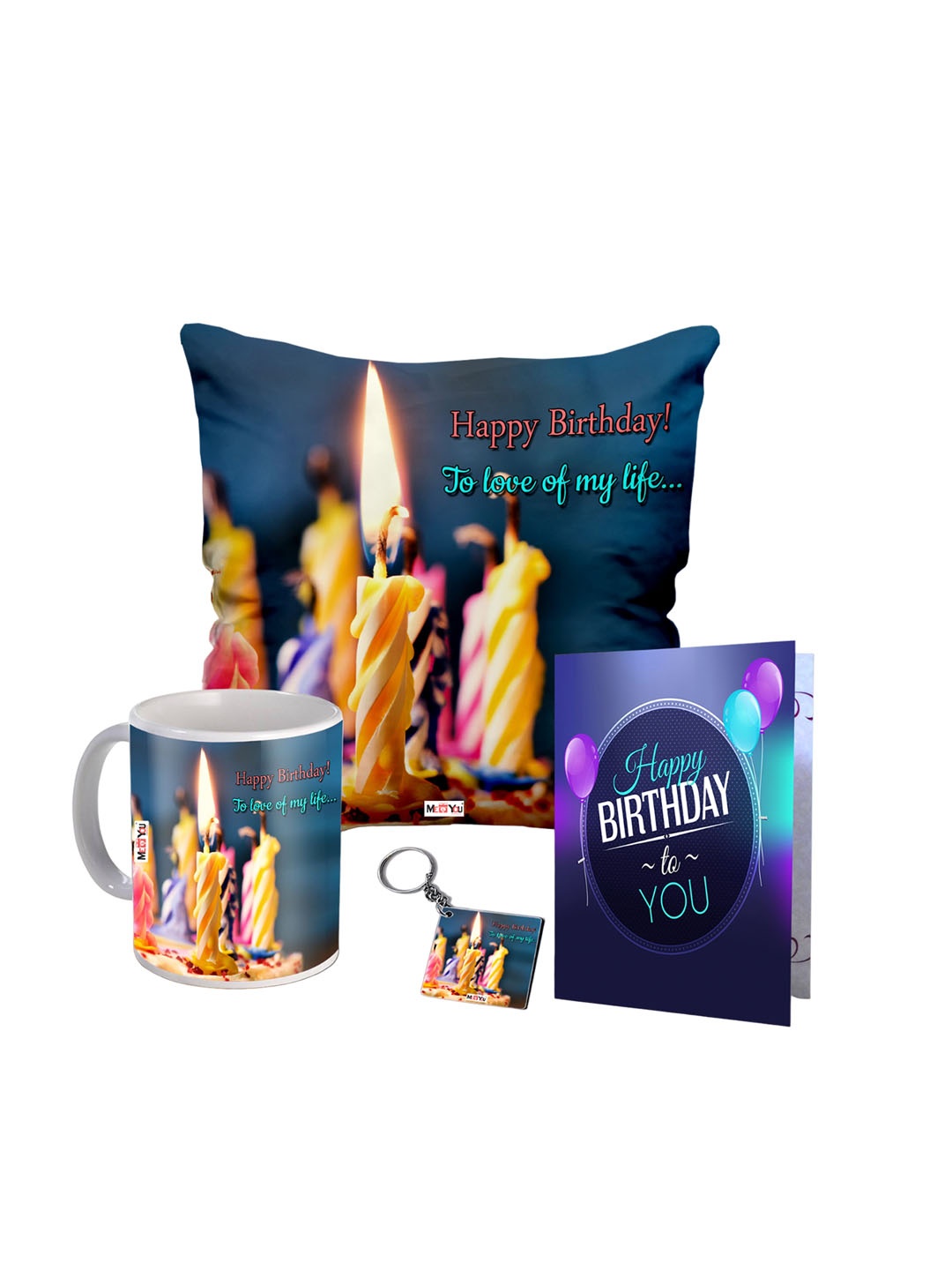 

ME & YOU Teal & Red 4 Pieces Printed Birthday Gift Set