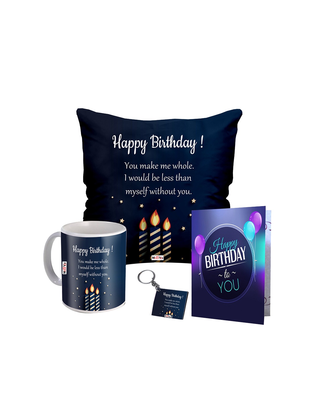 

ME & YOU Navy Blue & White 4 Pieces Printed Home Gift Sets