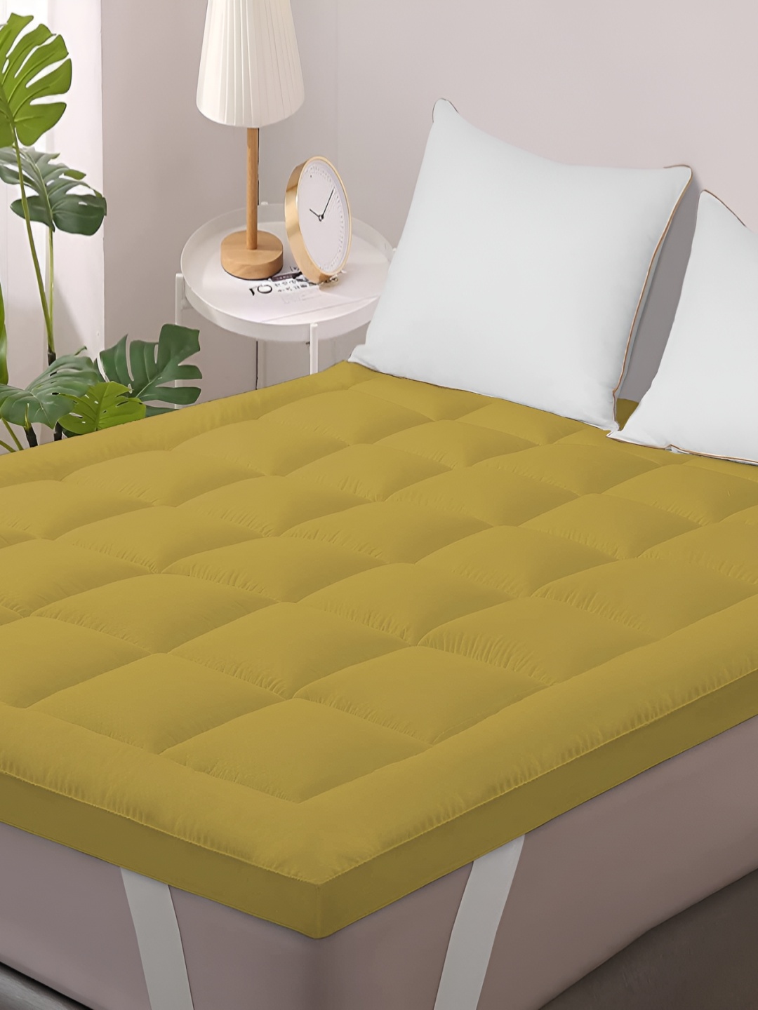 

LINENOVATION Olive Green Breathable Quilted Mattress Protector