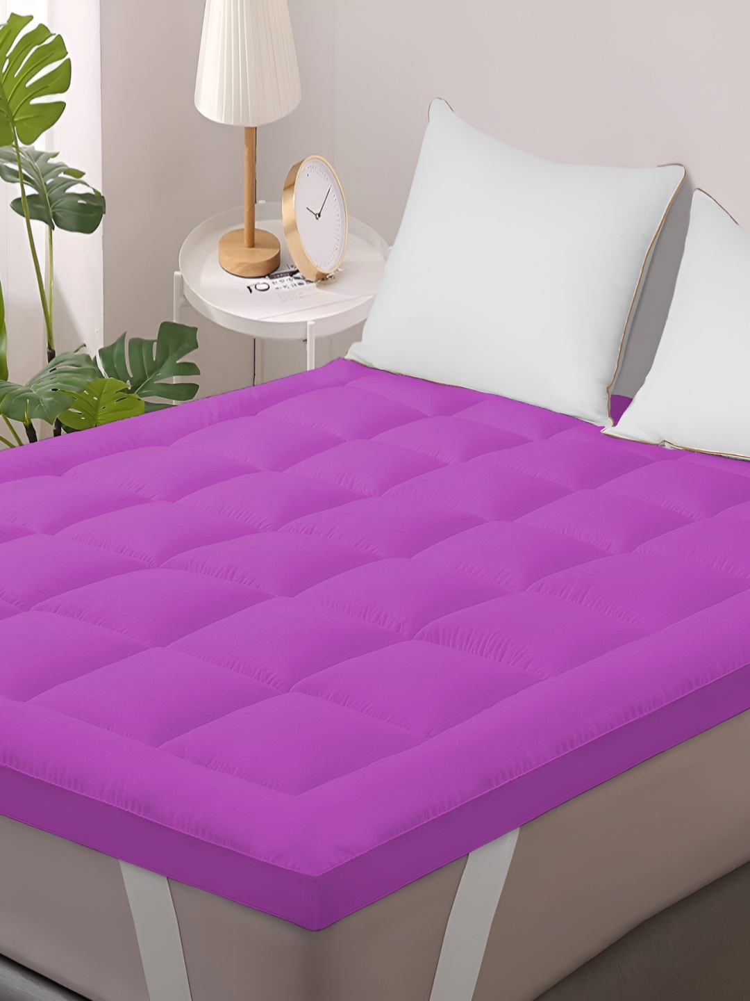 

LINENOVATION Purple Quilted Breathable Mattress Protector