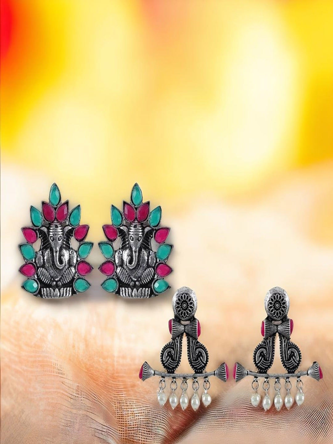

UNIVERSITY TRENDZ Silver-Plated Classic Drop Earrings
