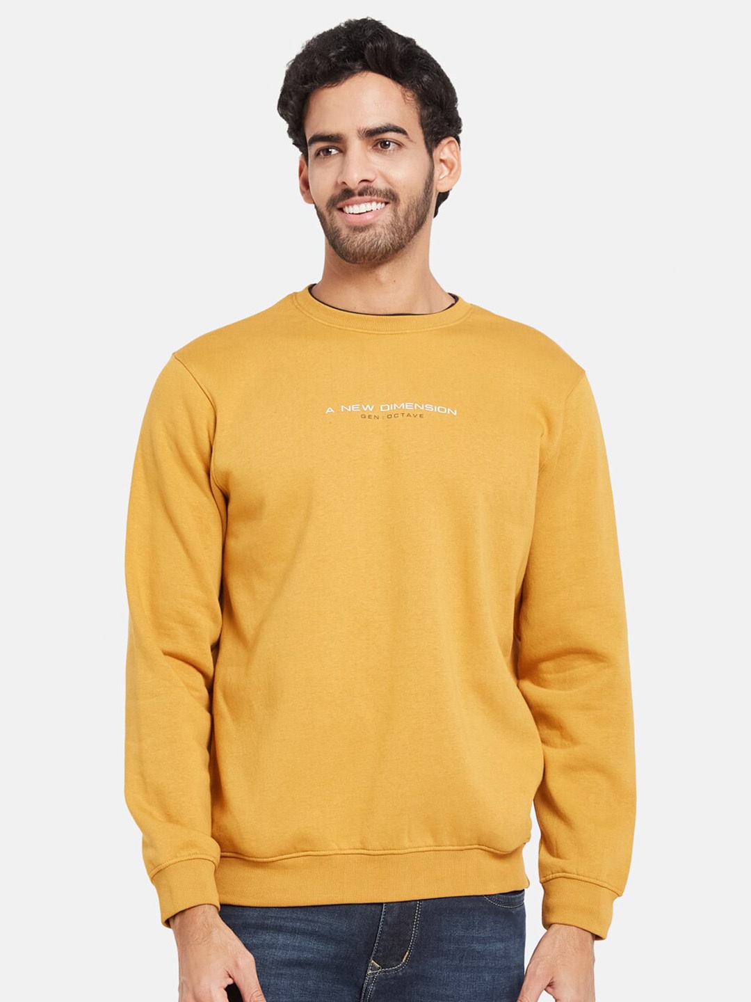 

Octave Round Neck Fleece Sweatshirt, Yellow