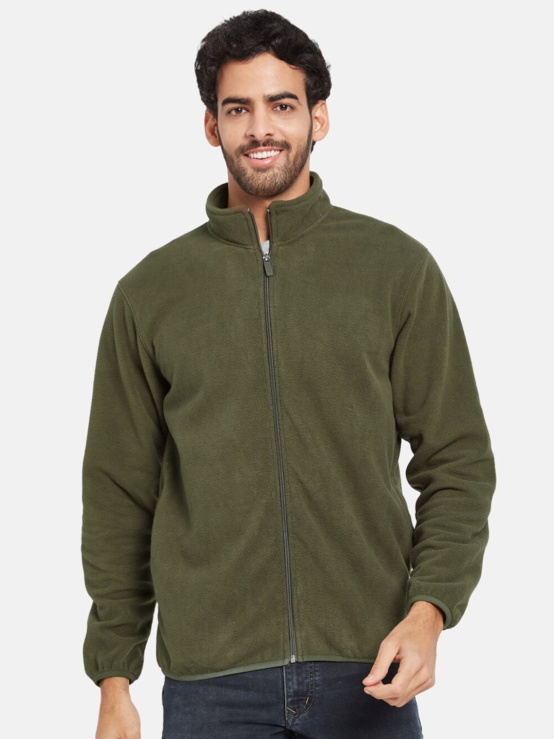 

Octave Mock Collar Fleece Sweatshirt, Olive