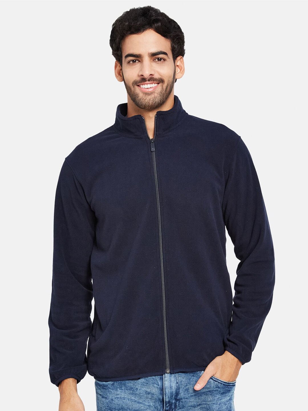 

Octave Mock Collar Pullover Fleece Sweatshirt, Navy blue