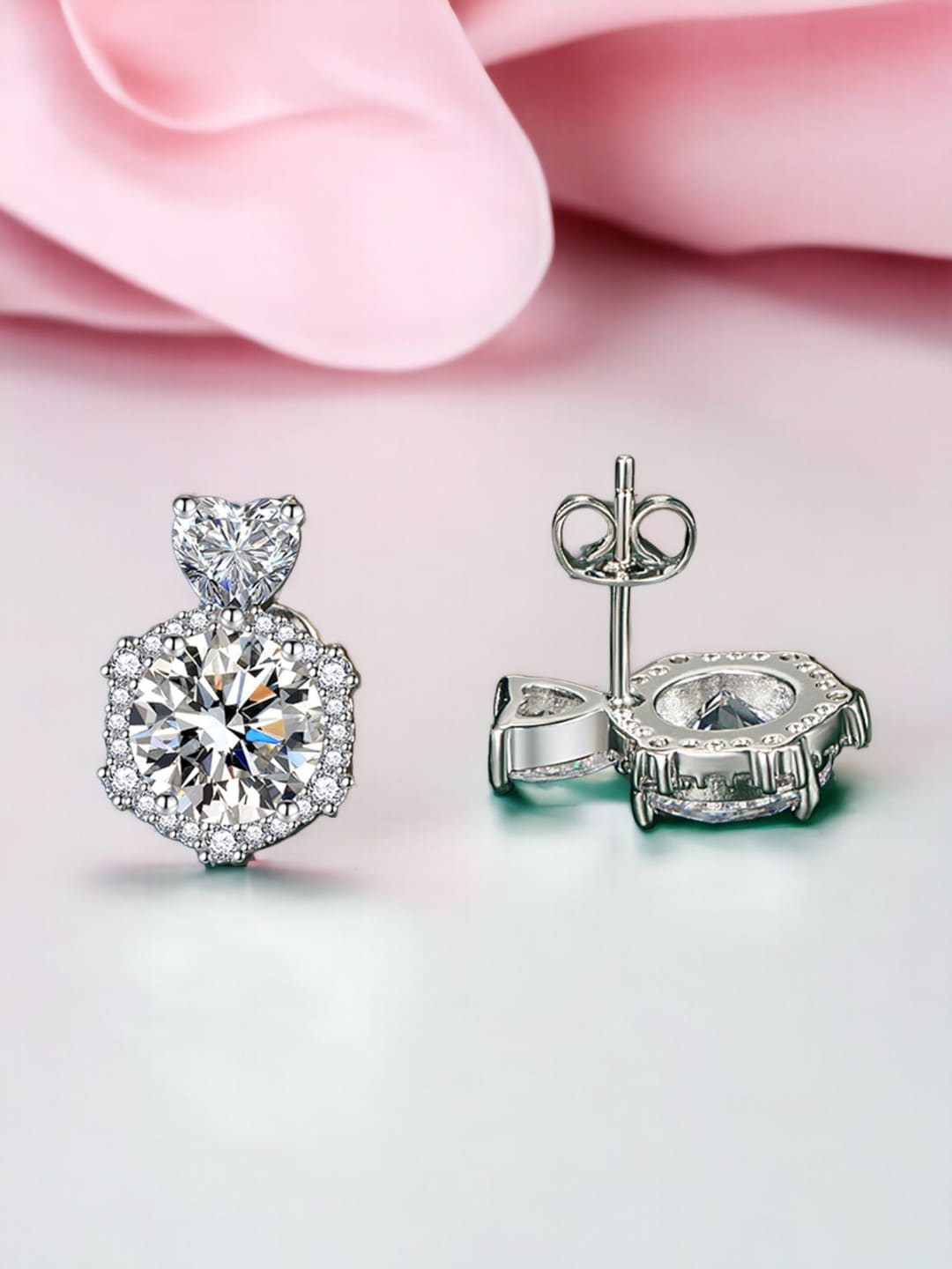 

Designs & You Silver-Plated Cubic Zirconia Studded Contemporary Studs