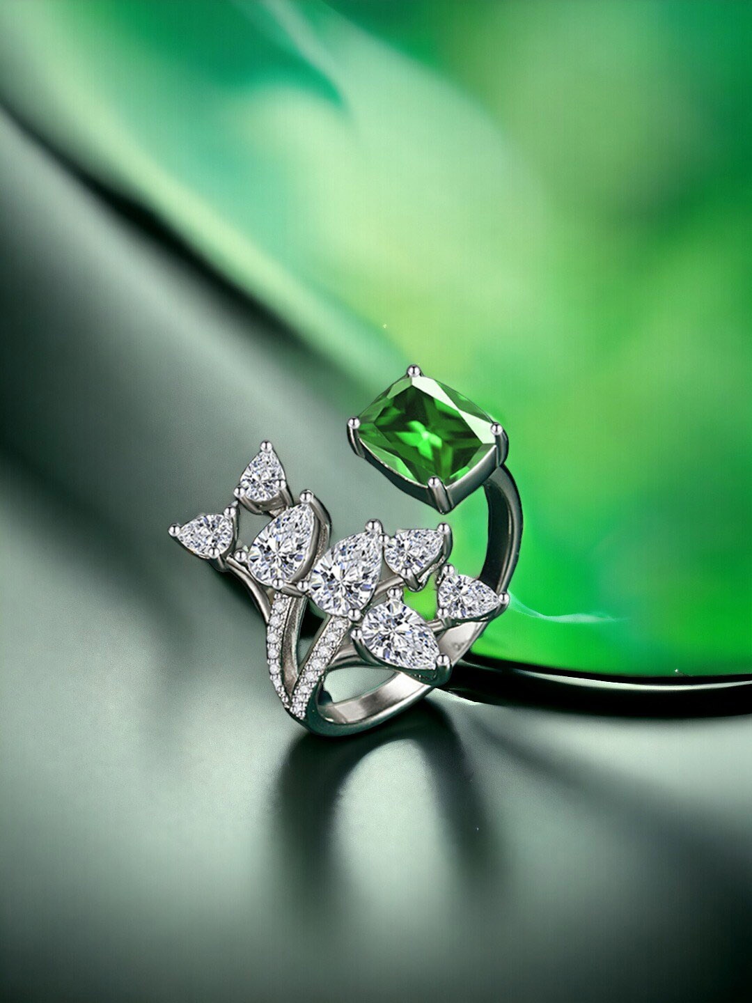 

Designs & You Silver Plated Adjustable Finger Ring