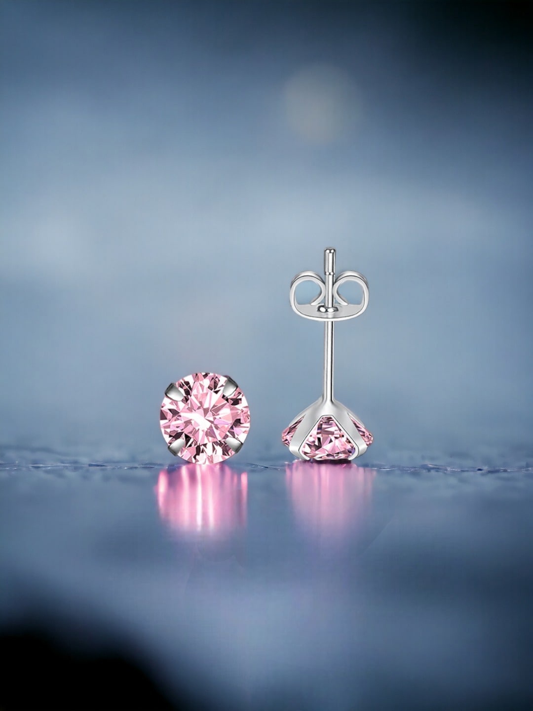 

Designs & You Silver-Plated Cubic Zirconia Contemporary Studs Earrings