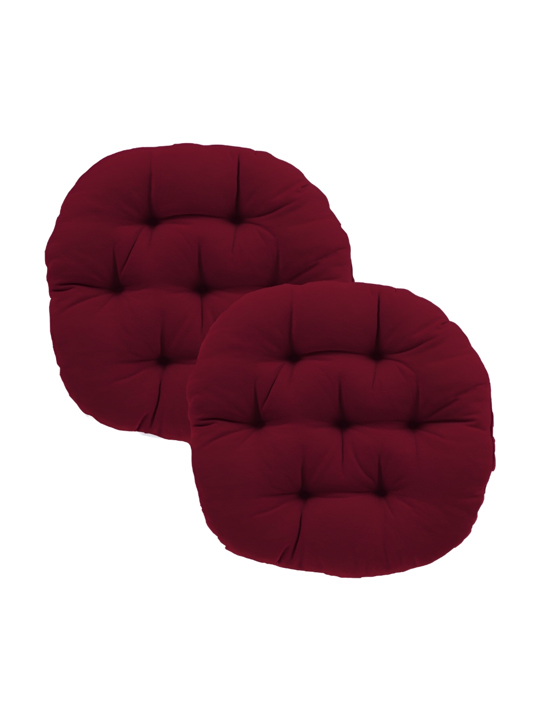 

DADDY COOL 2 Pieces Maroon Round Chair Cushion