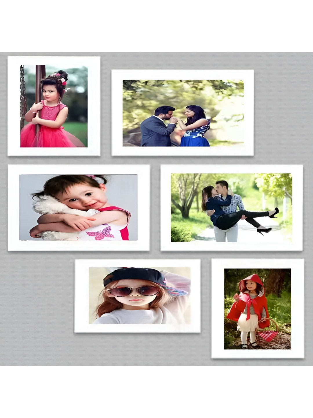 

Ag Crafts White 6 Pieces 5 to 7 Pieces Wooden Wall Photo Frames