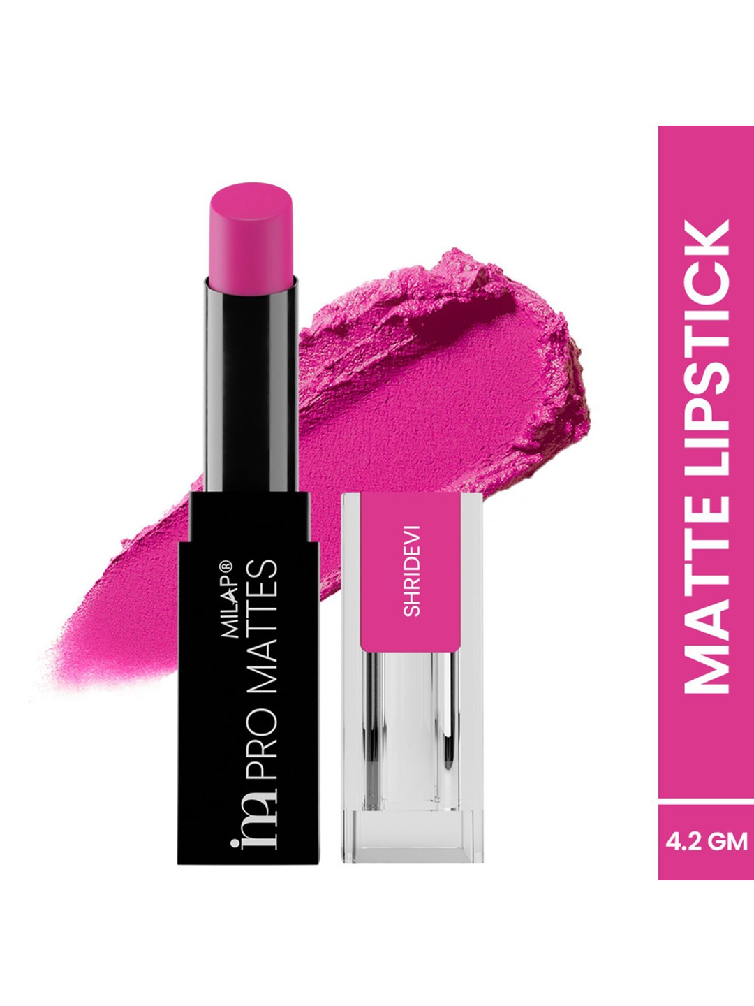 

MILAP Pro Mattes Weightless Luxurious Texture Lipstick - Shridevi 13, Pink