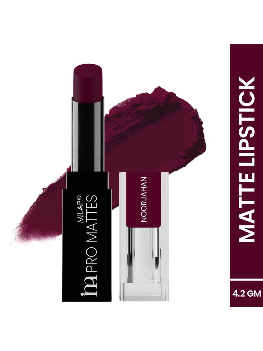 

MILAP Pro Mattes Weightless Lipstick - 4.2g - Noorjahan, Brown