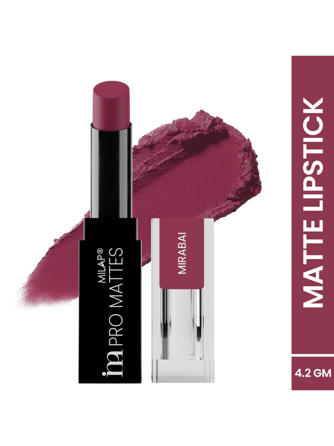 

MILAP Pro Mattes Weightless Lipstick - 4.2g - Mirabai, Brown