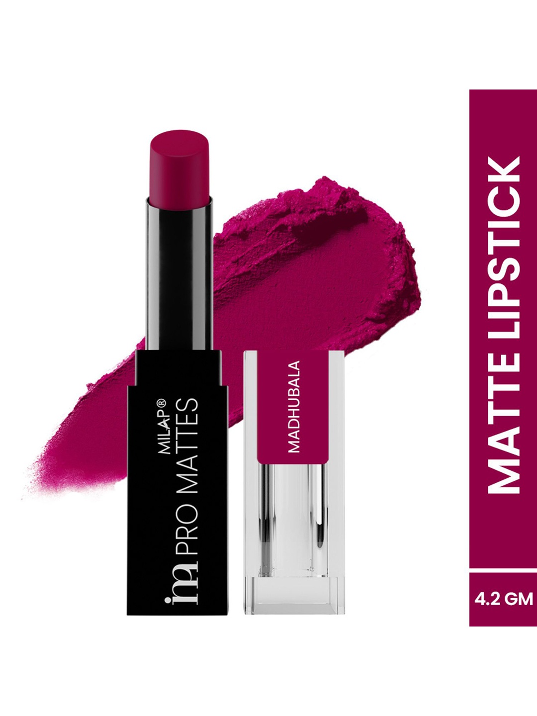 

MILAP Pro Mattes Weightless Lipstick - 4.2g - Madhubala, Maroon