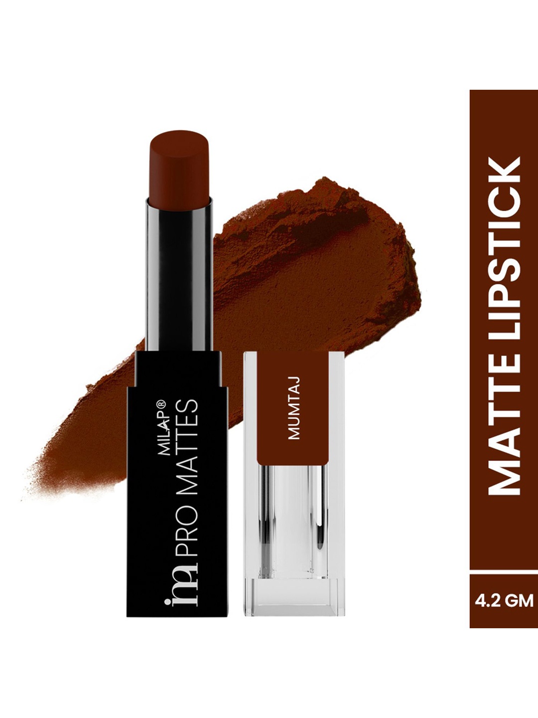 

MILAP Pro Mattes Weightless Lipstick - 4.2g - Mumtaj, Brown