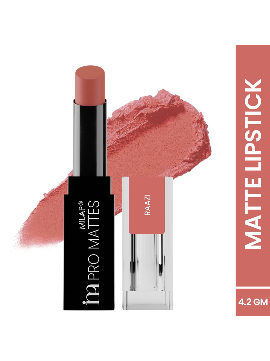 

MILAP Pro Mattes Weightless Lipstick - 4.2g - Raazi, Orange
