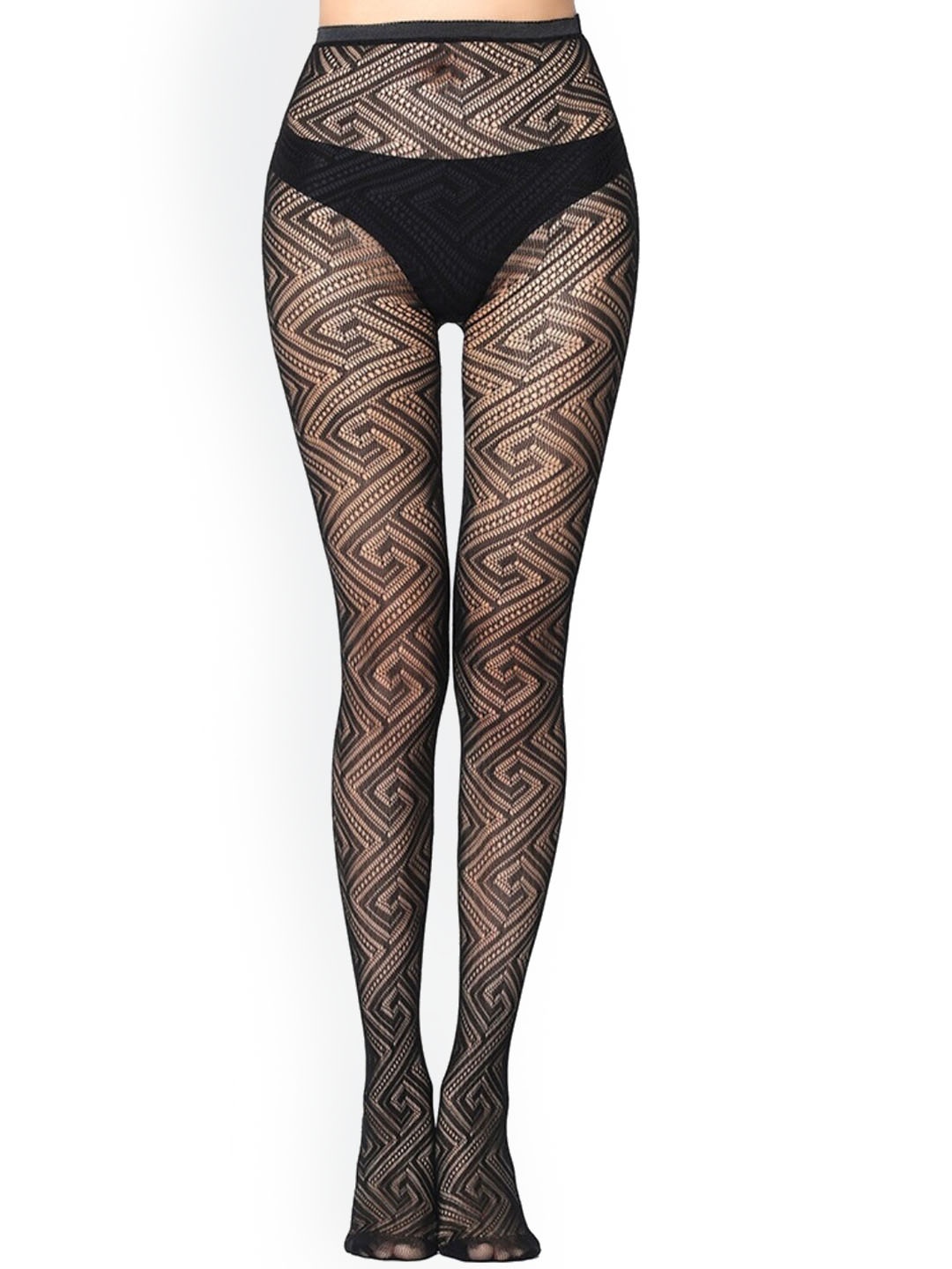 

BAESD Self Design High Waist Fishnet Pantyhose Stockings, Black