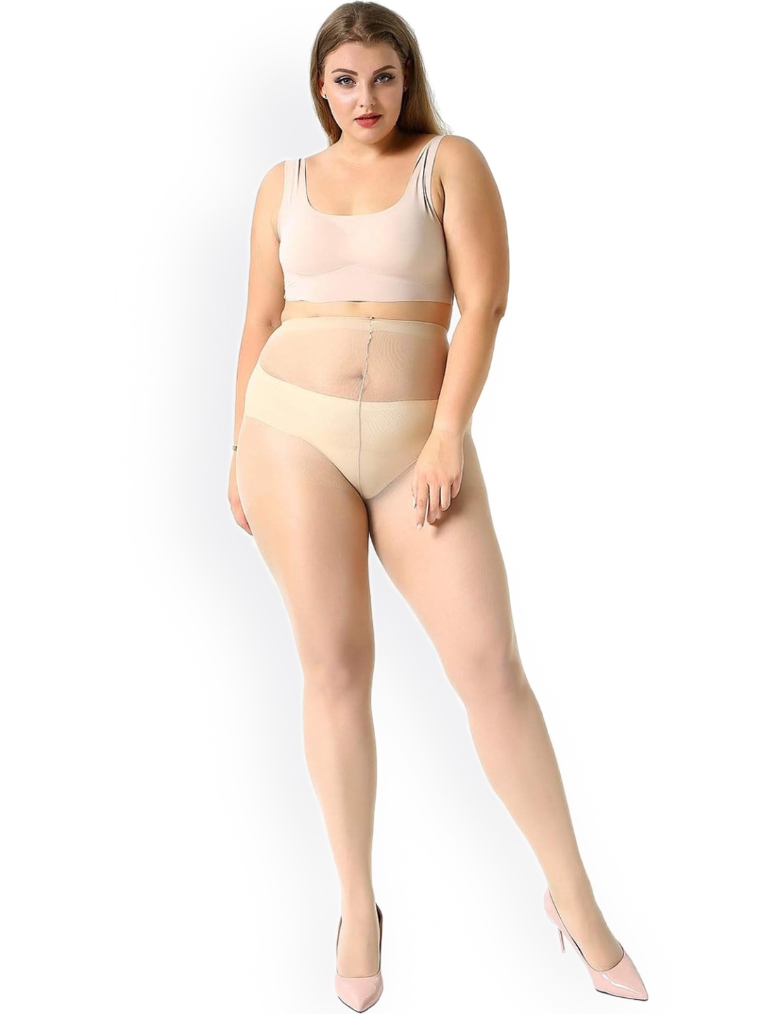 

BAESD Plus Size Pantyhose Stockings, Beige