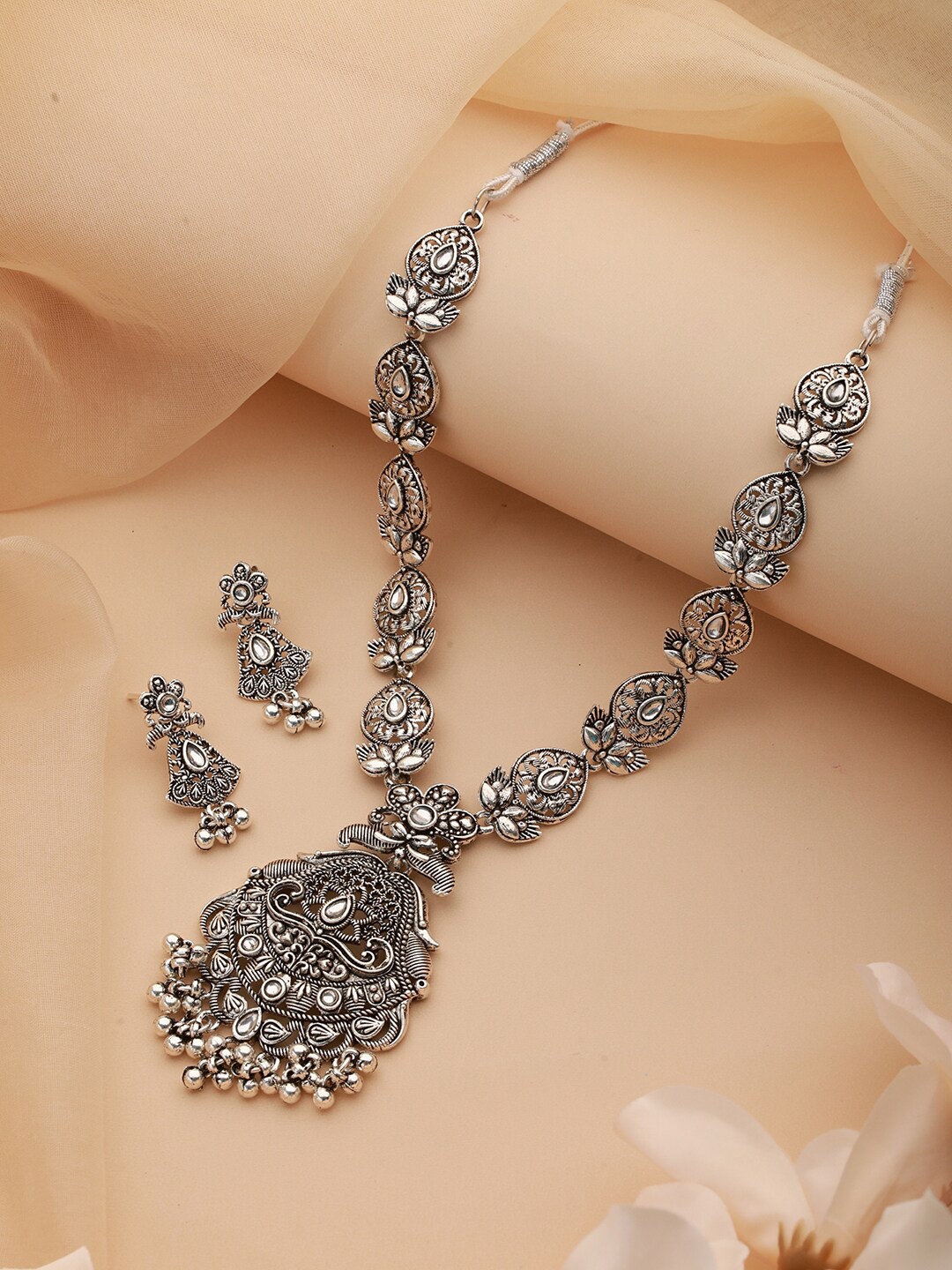 

Aadvik Designs Silver Plated Jewellery Set