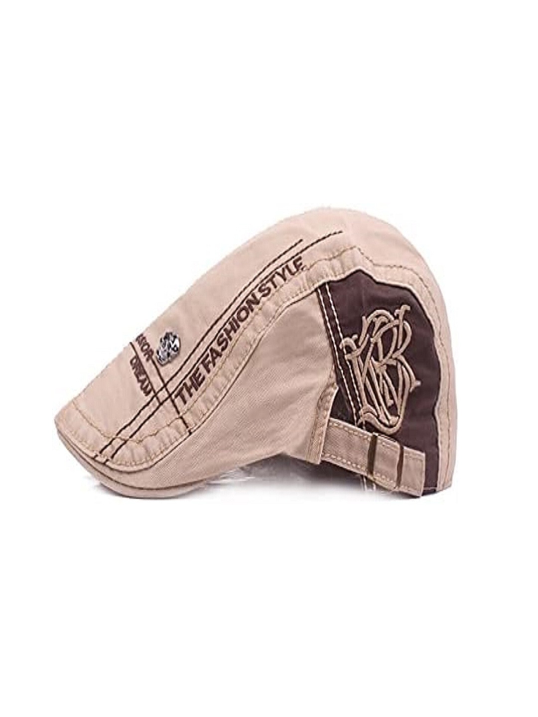 

DALUCI Unisex Printed Cotton Ascot Cap, Beige