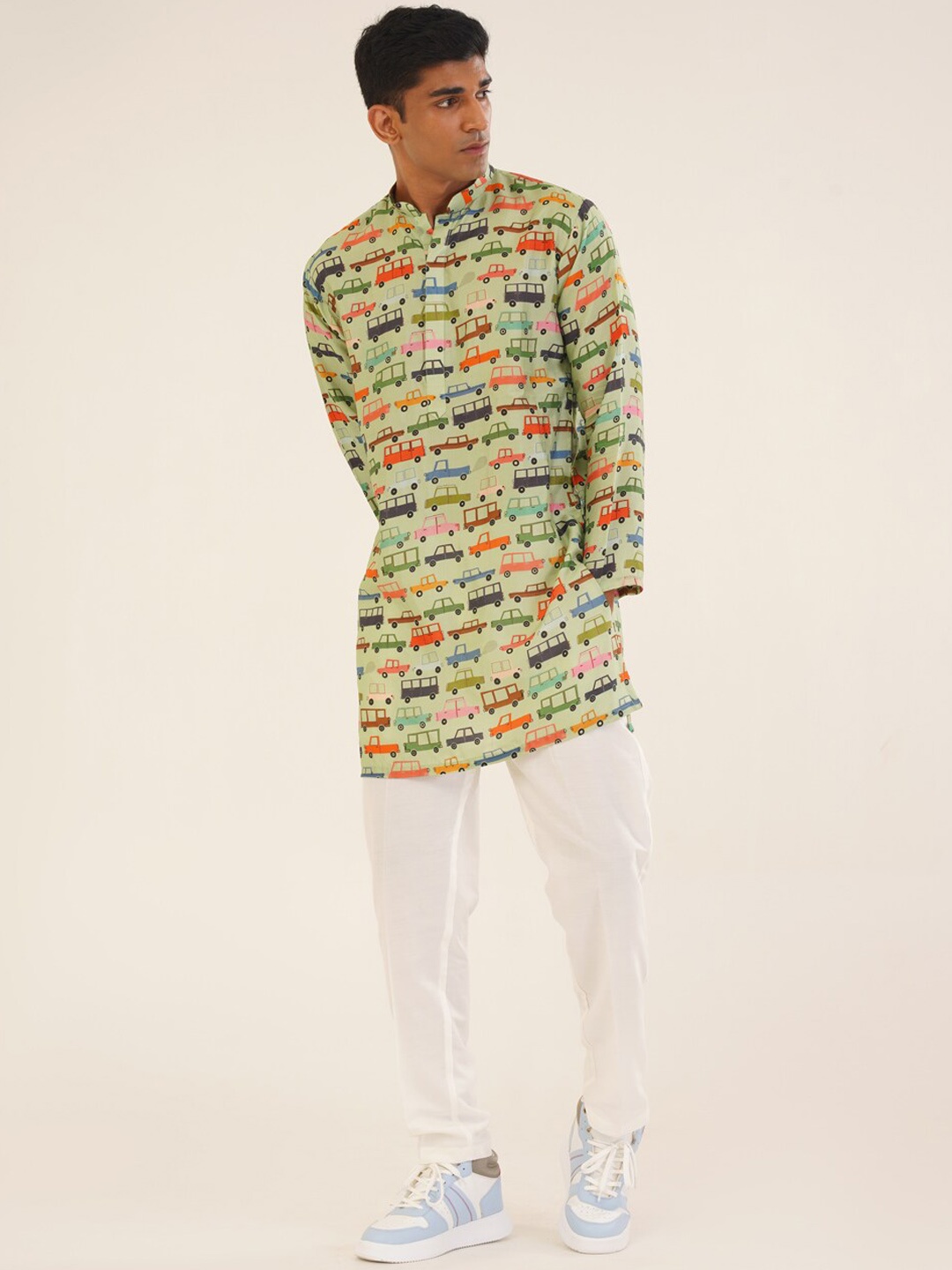 

KALPRAAG Ethnic Motifs Printed Kurta with Trousers, Sea green