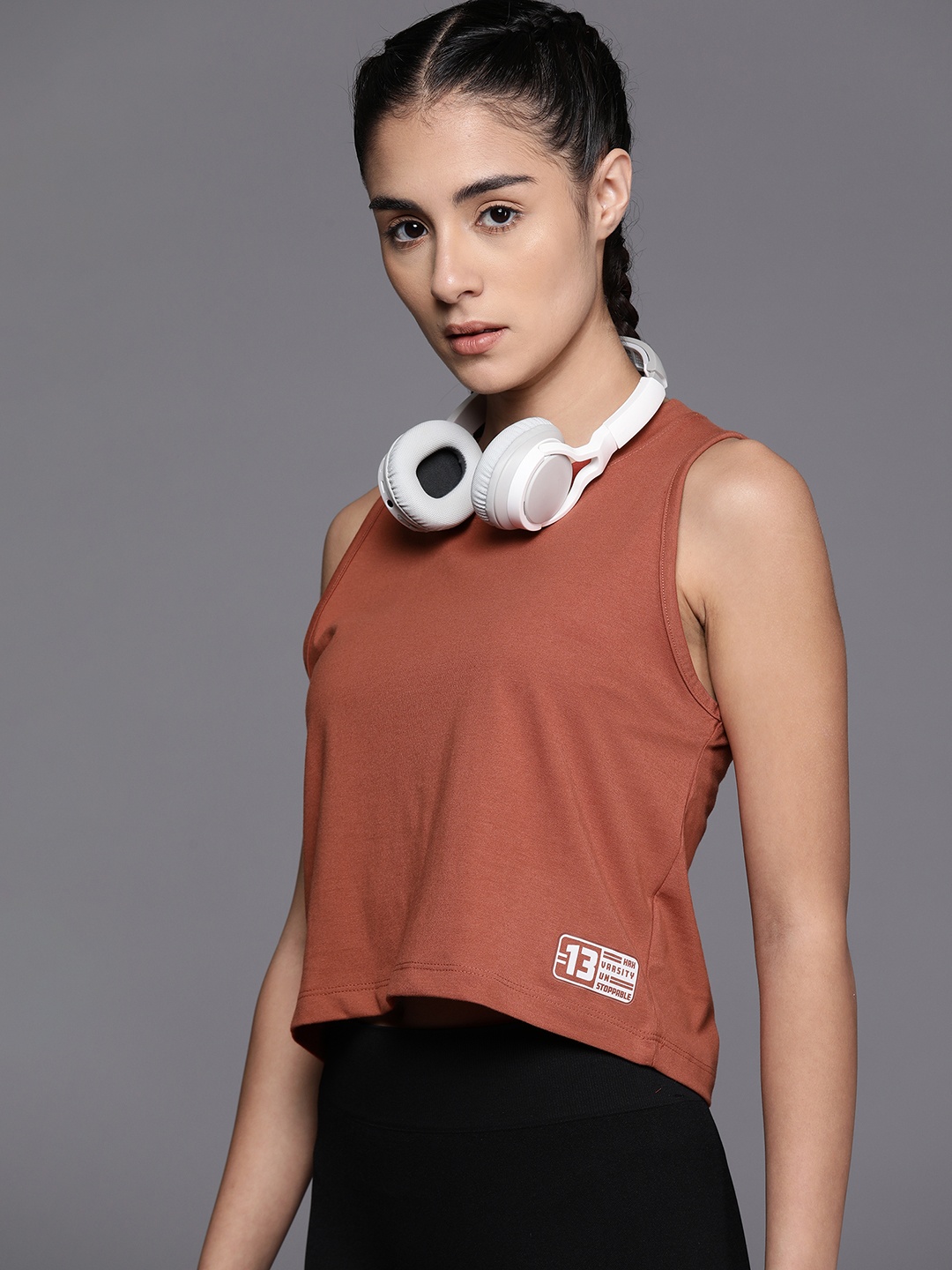 

HRX by Hrithik Roshan Round Neck T-shirt, Brown