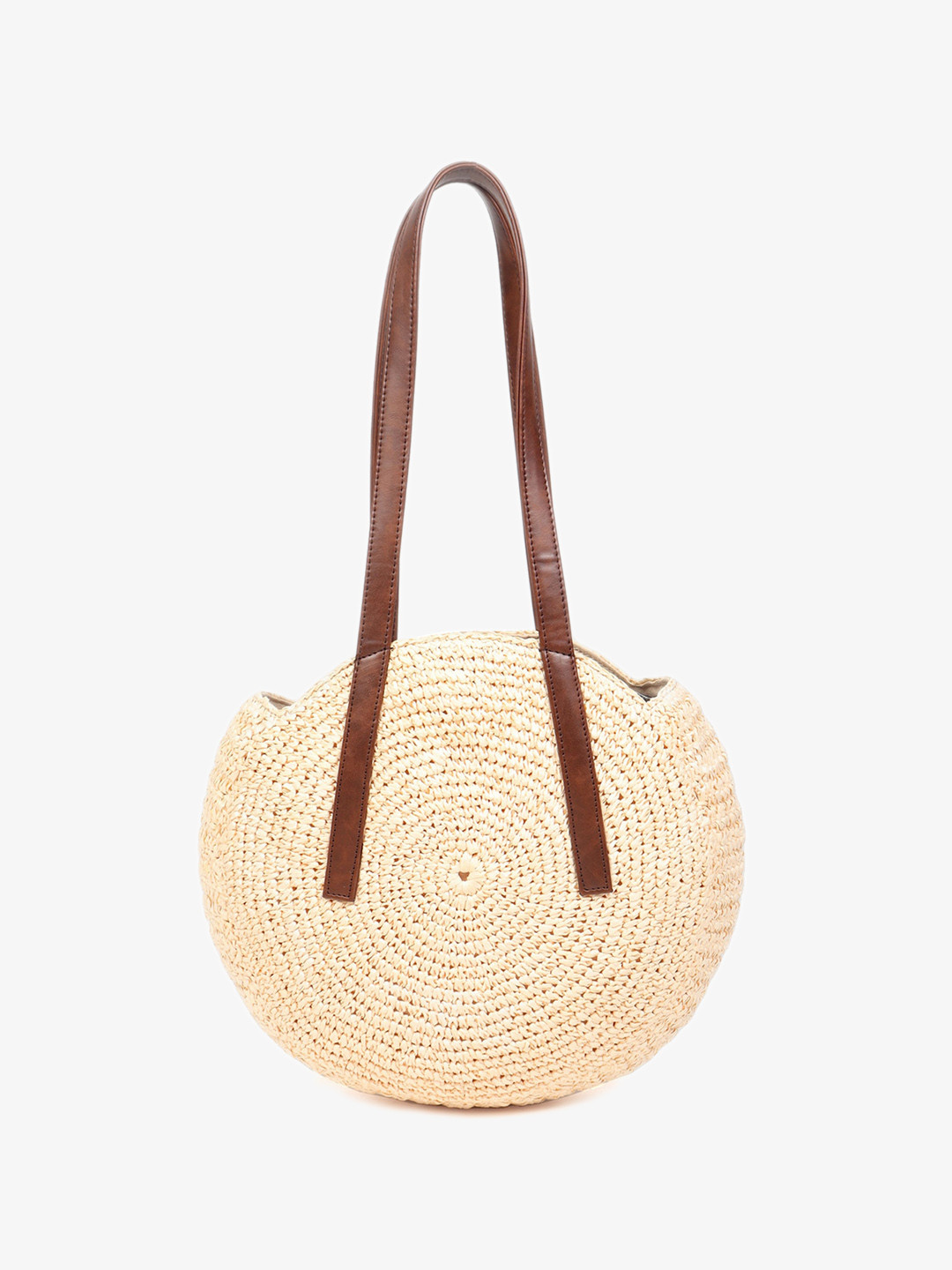 

HABERE INDIA Textured Jute Shoulder Bag, Cream