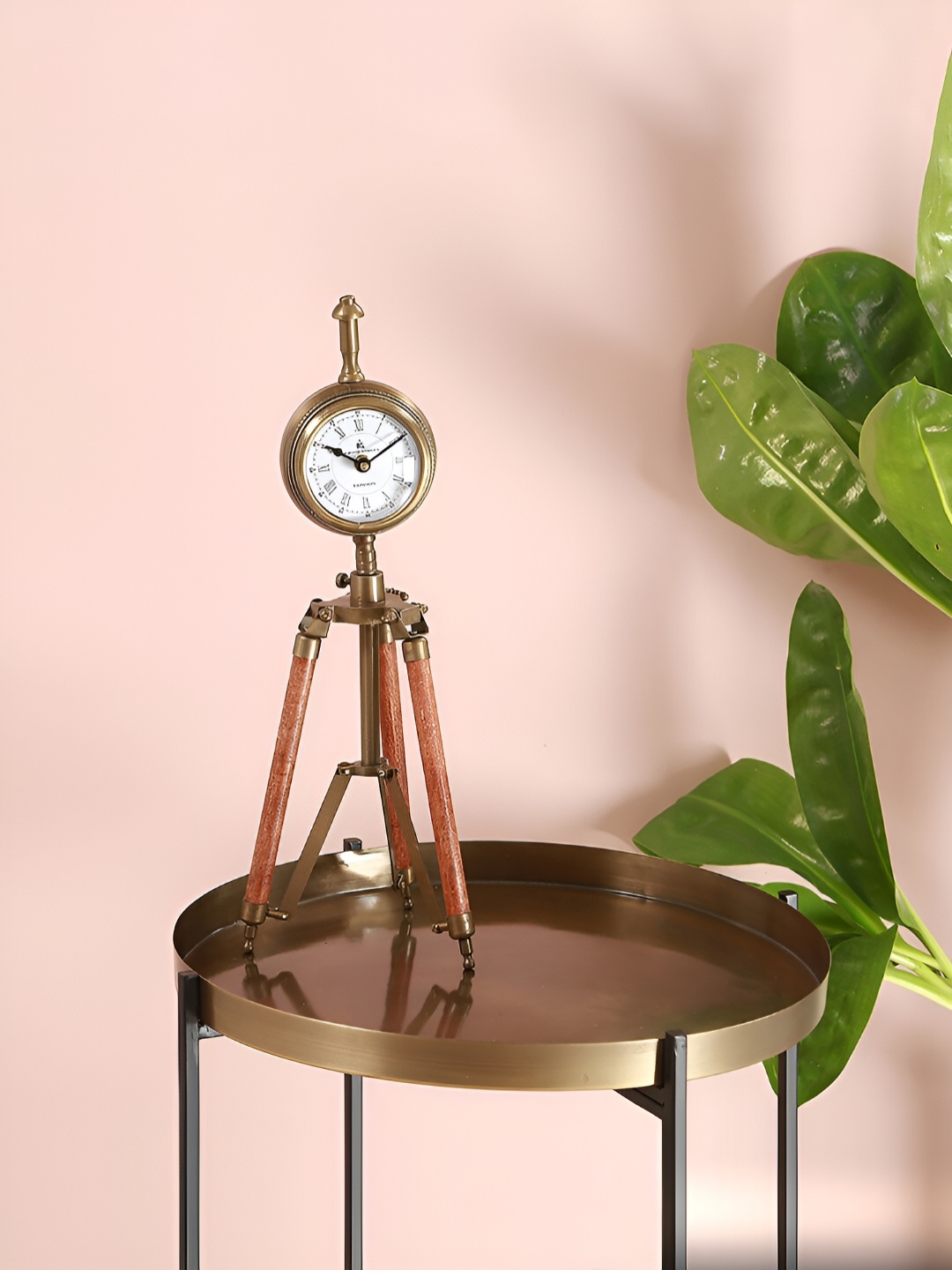 

Manor House Brown Round Vintage Table Clock