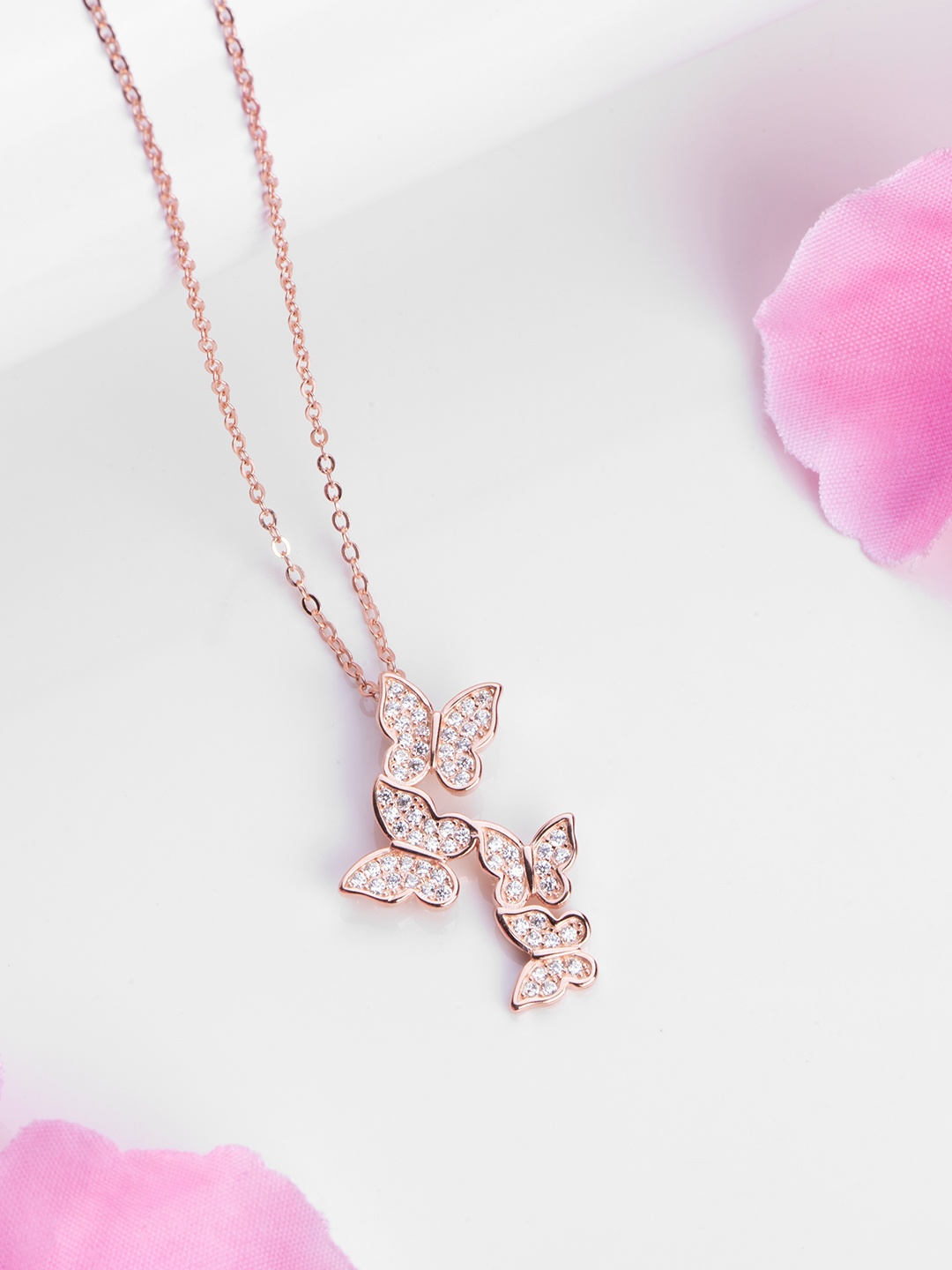 

Zavya Sterling Silver Rose Gold-Plated Necklace