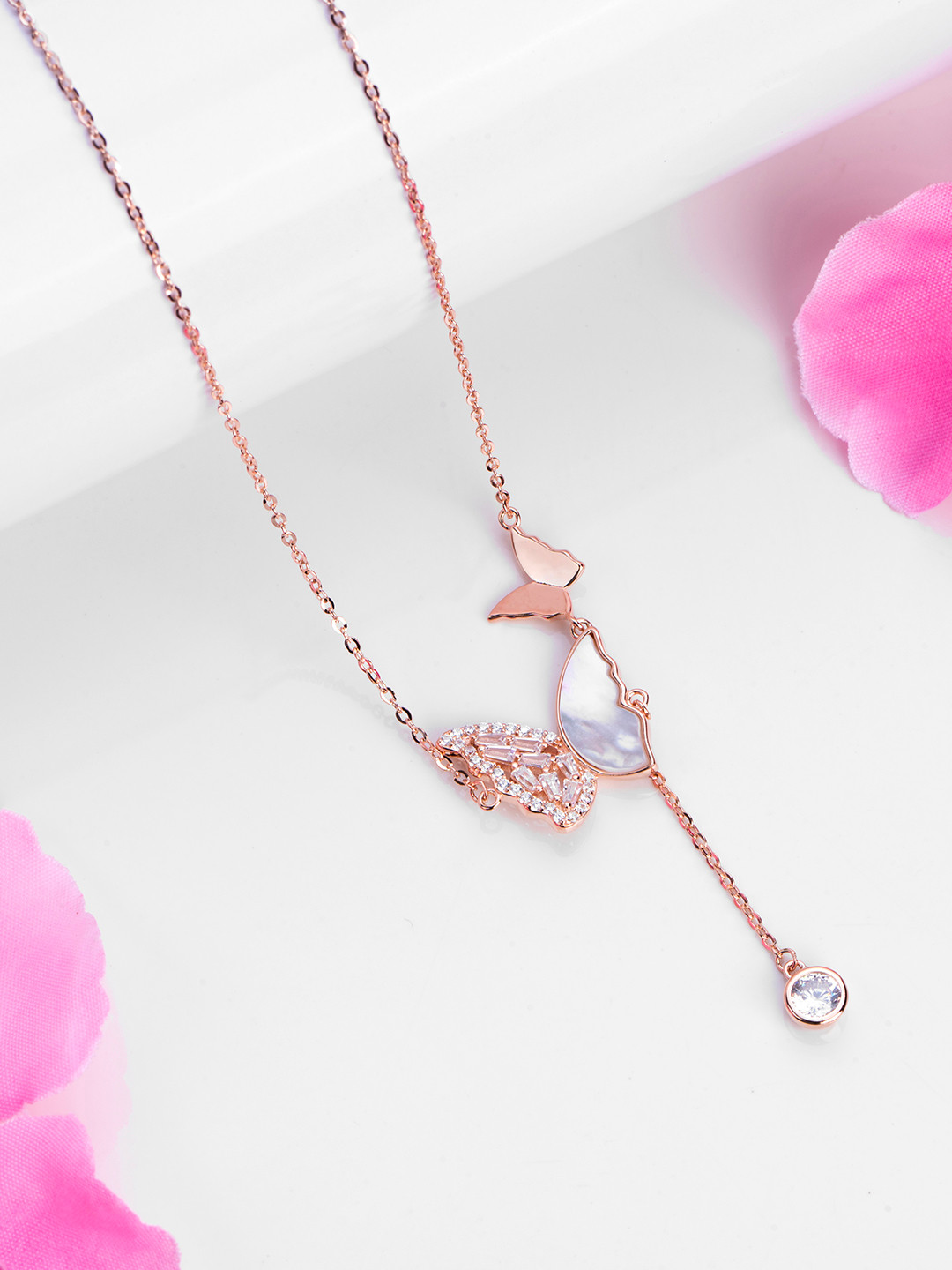 

Zavya 925 Sterling Silver Rose Gold-Plated Necklace