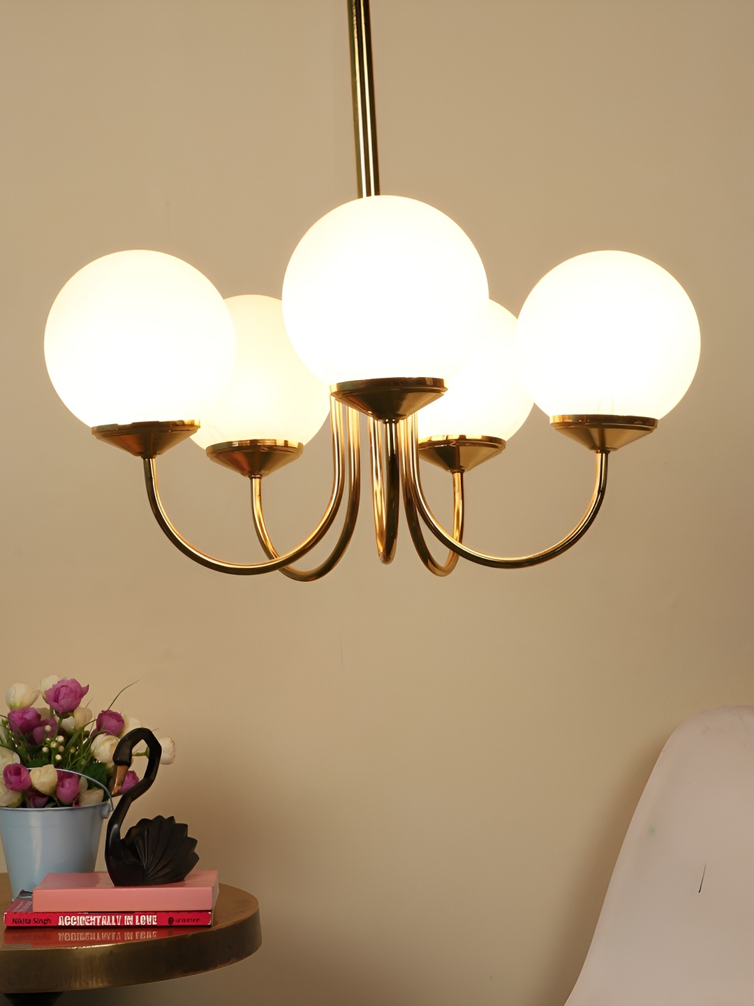 

ELIANTE Gold Toned 5 Pieces Iron Contemporary Ceiling Lamp