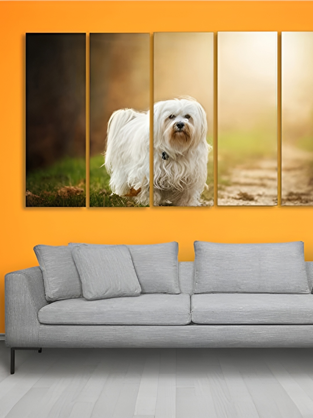

Casperme White & Black 5 Pieces Modern Wooden Painting Wall Arts