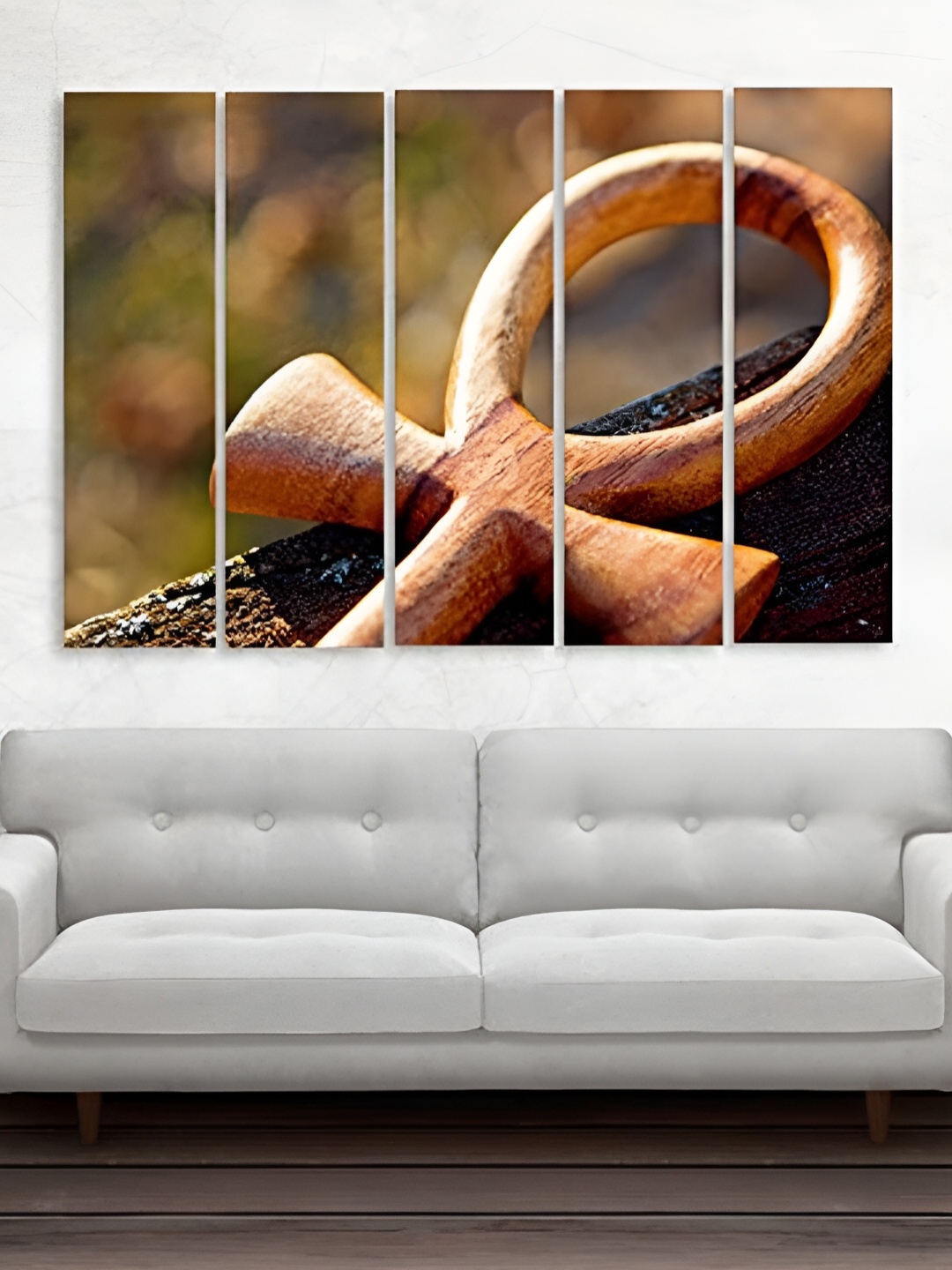 

Casperme Beige & Black 5 Pieces Modern Wooden Paintings Wall Arts