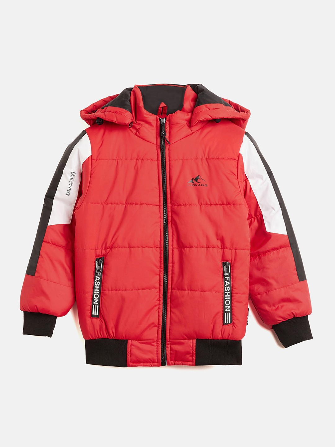 

Okane Boys Lightweight Hooded Padded Jacket, Red