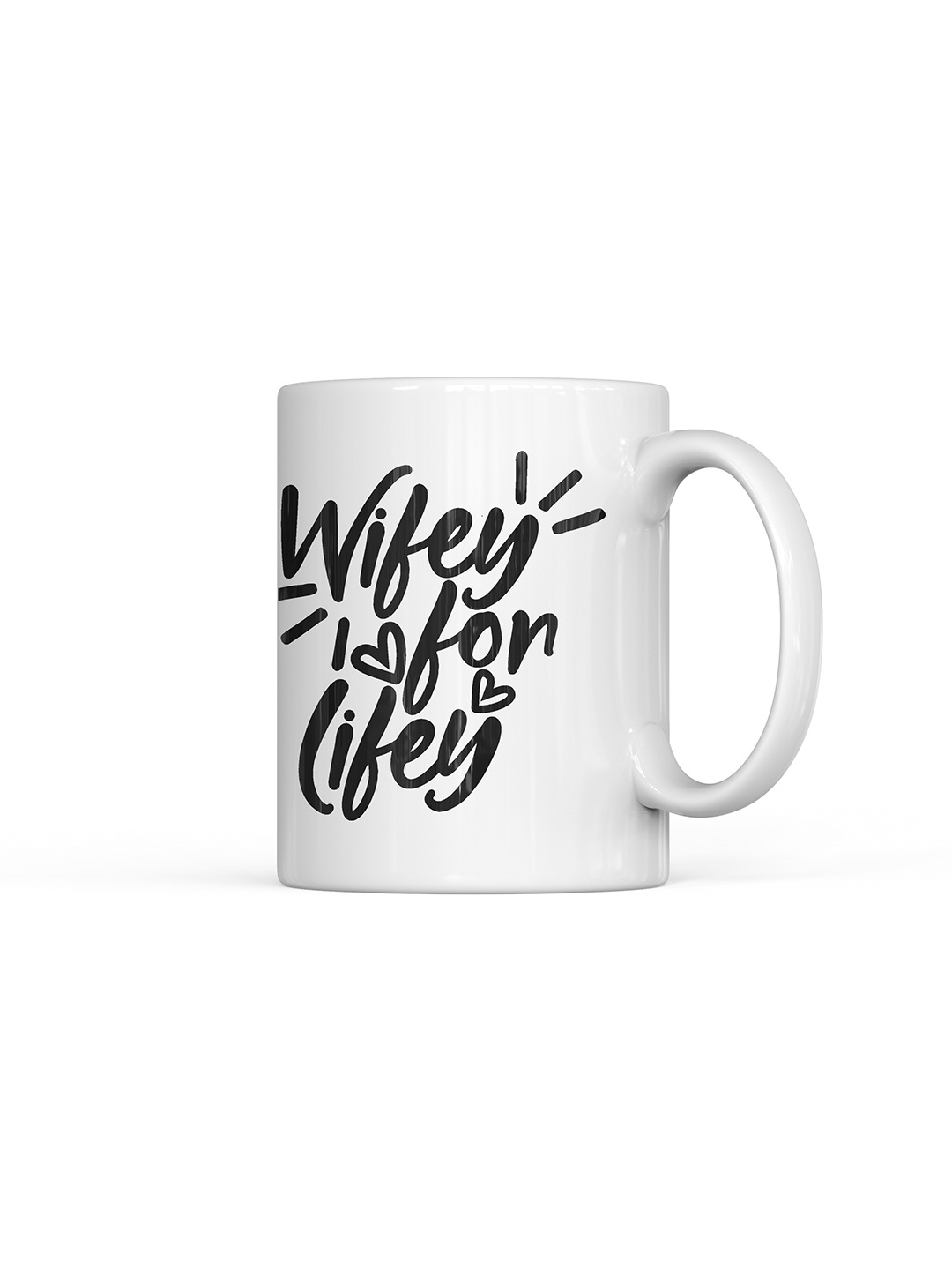 

Home Decor Expert White & Black Typography Printed Ceramic Glossy Mug 300ml