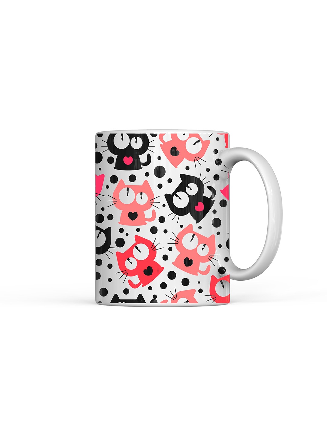 

Home Decor Expert White & Black Printed Ceramic Glossy Mugs 300ml