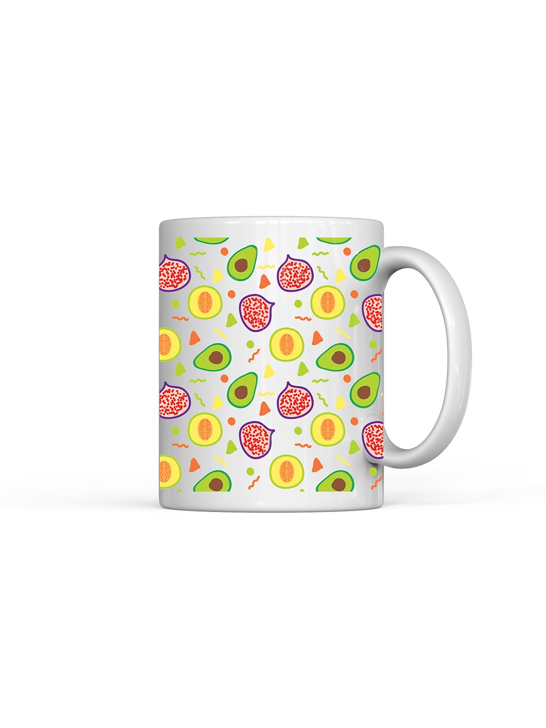 

Home Decor Expert White & Green Printed Ceramic Glossy Mugs 300ml
