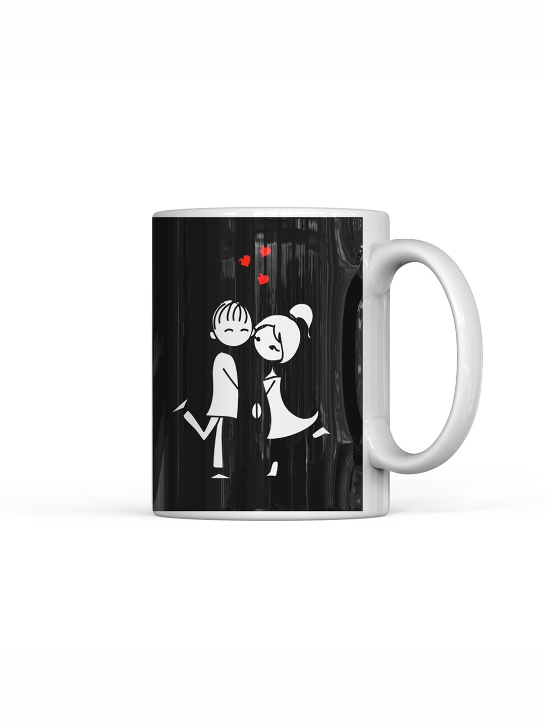 

Home Decor Expert White & Black Printed Ceramic Glossy Mug 300 ml