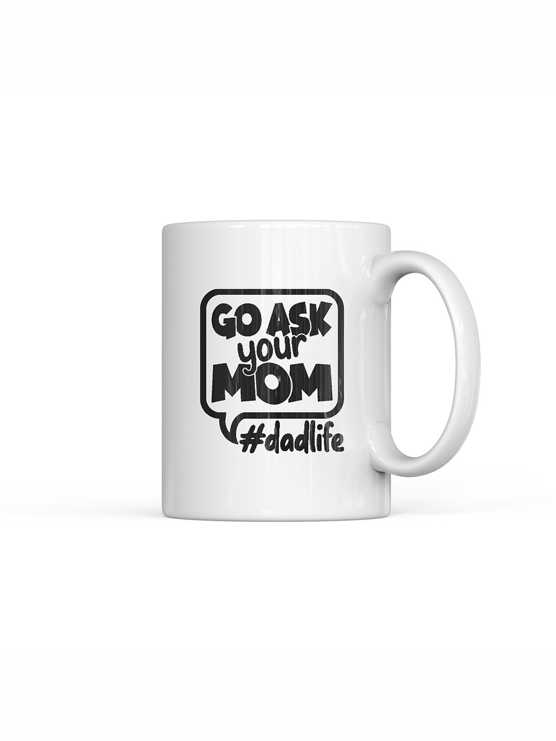 

Home Decor Expert White & Black Printed Ceramic Glossy Mug 300 ml