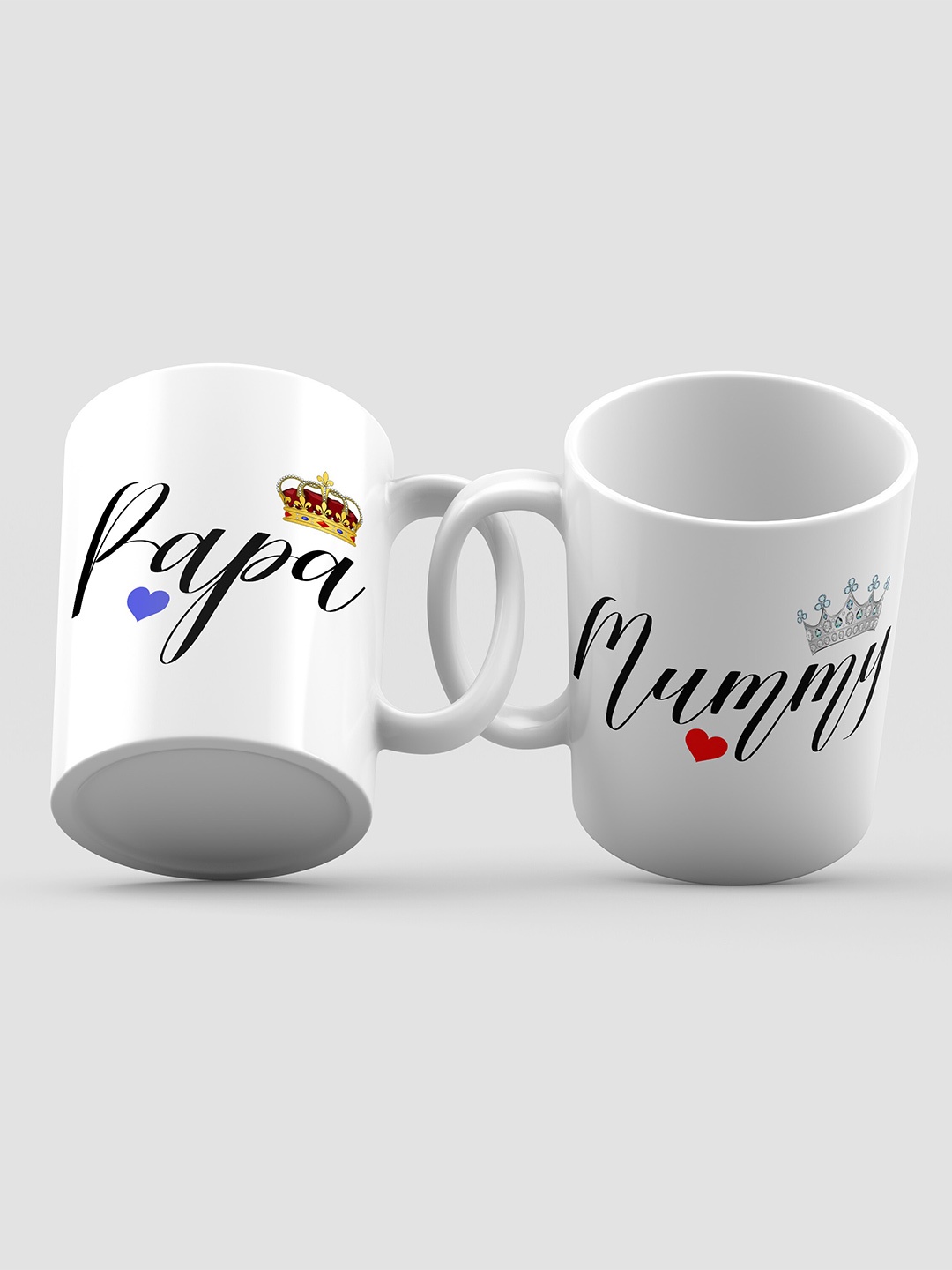 

Home Decor Expert White & Black 2 Pieces Printed Ceramic Glossy Mug 300 ml