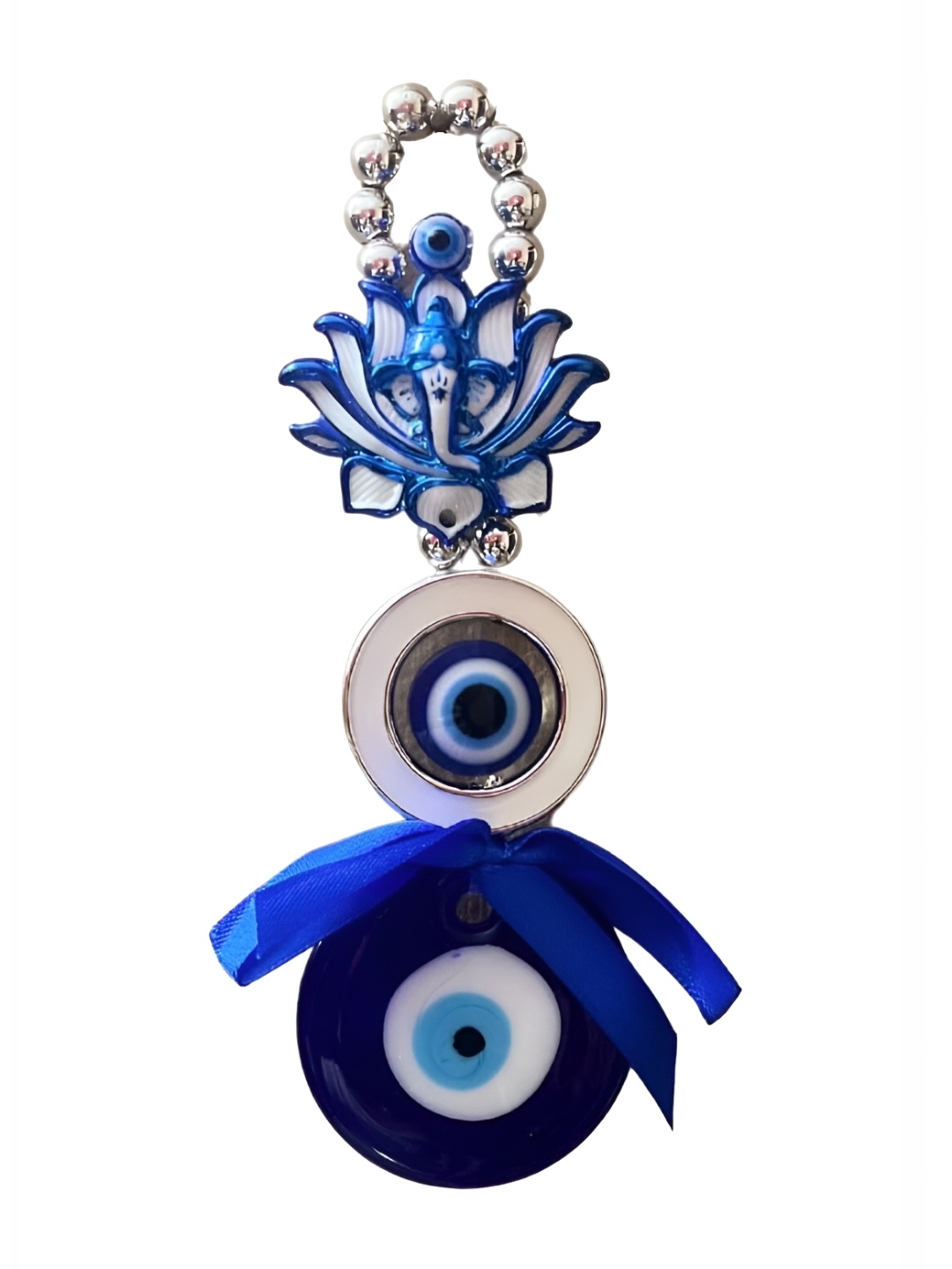 

RIPE INDIA Blue Evil Eye Glass Wall Hanging